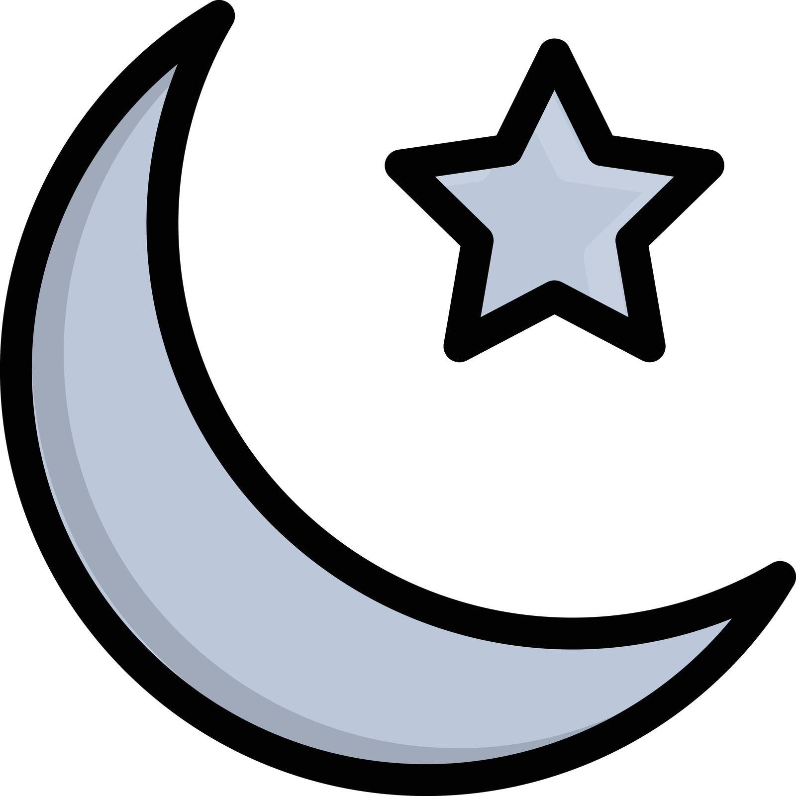 moon Vector illustration on a transparent background. Premium quality symbols. Glyphs vector icon for concept and graphic design.