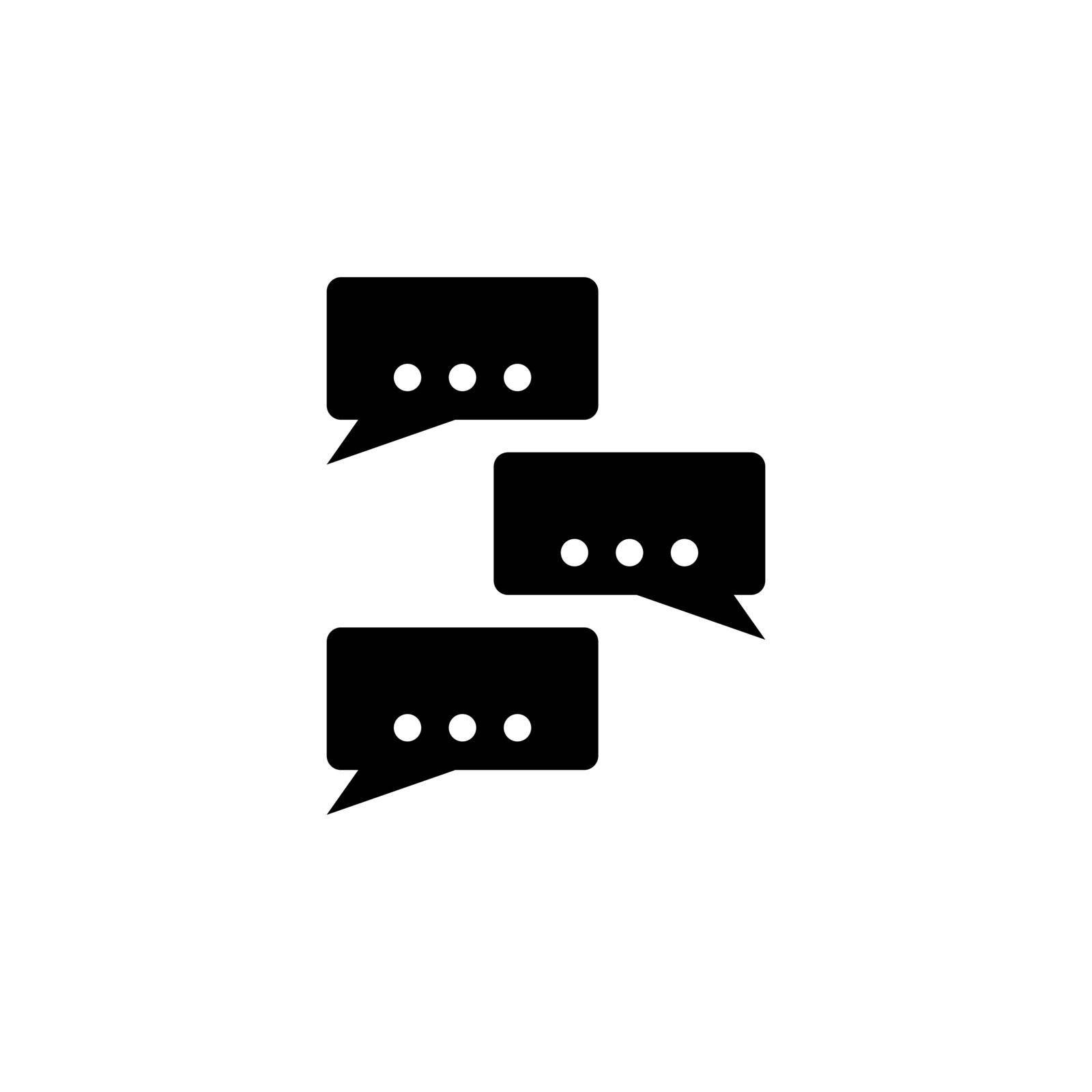 Speech Bubbles vector icon. Simple flat symbol on white background