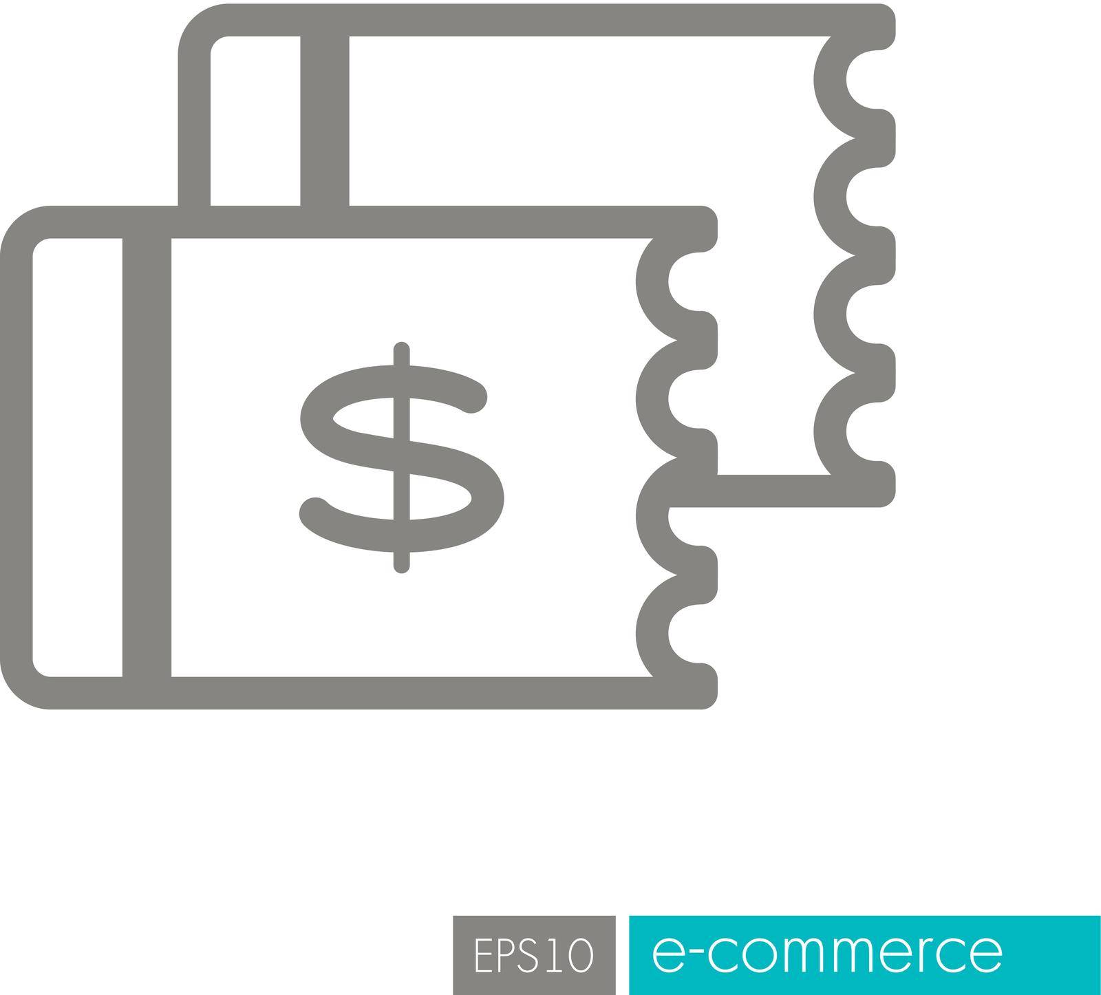 Discount coupon icon. E-commerce sign. Graph symbol for your web site design, logo, app, UI. Vector illustration, EPS10.