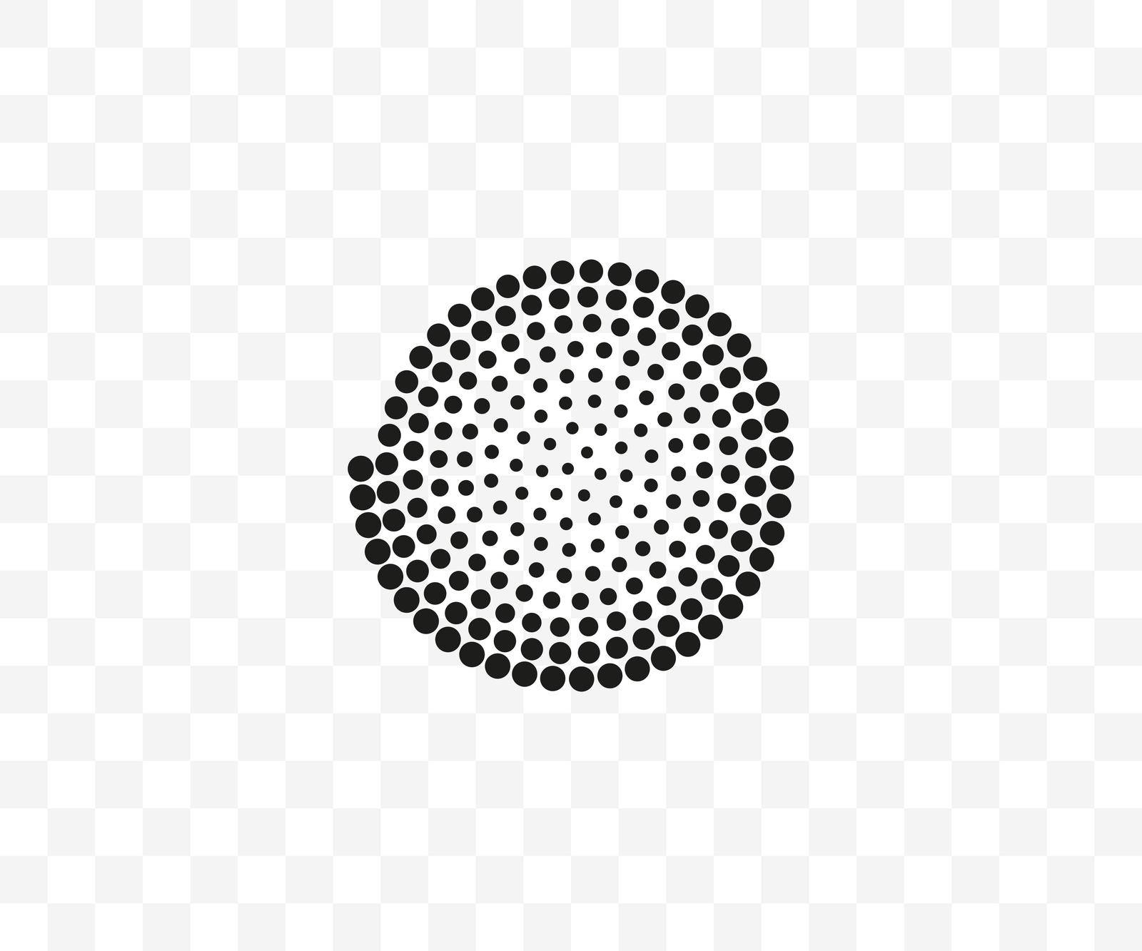 Vector illustration. Dotted spiral symbol
