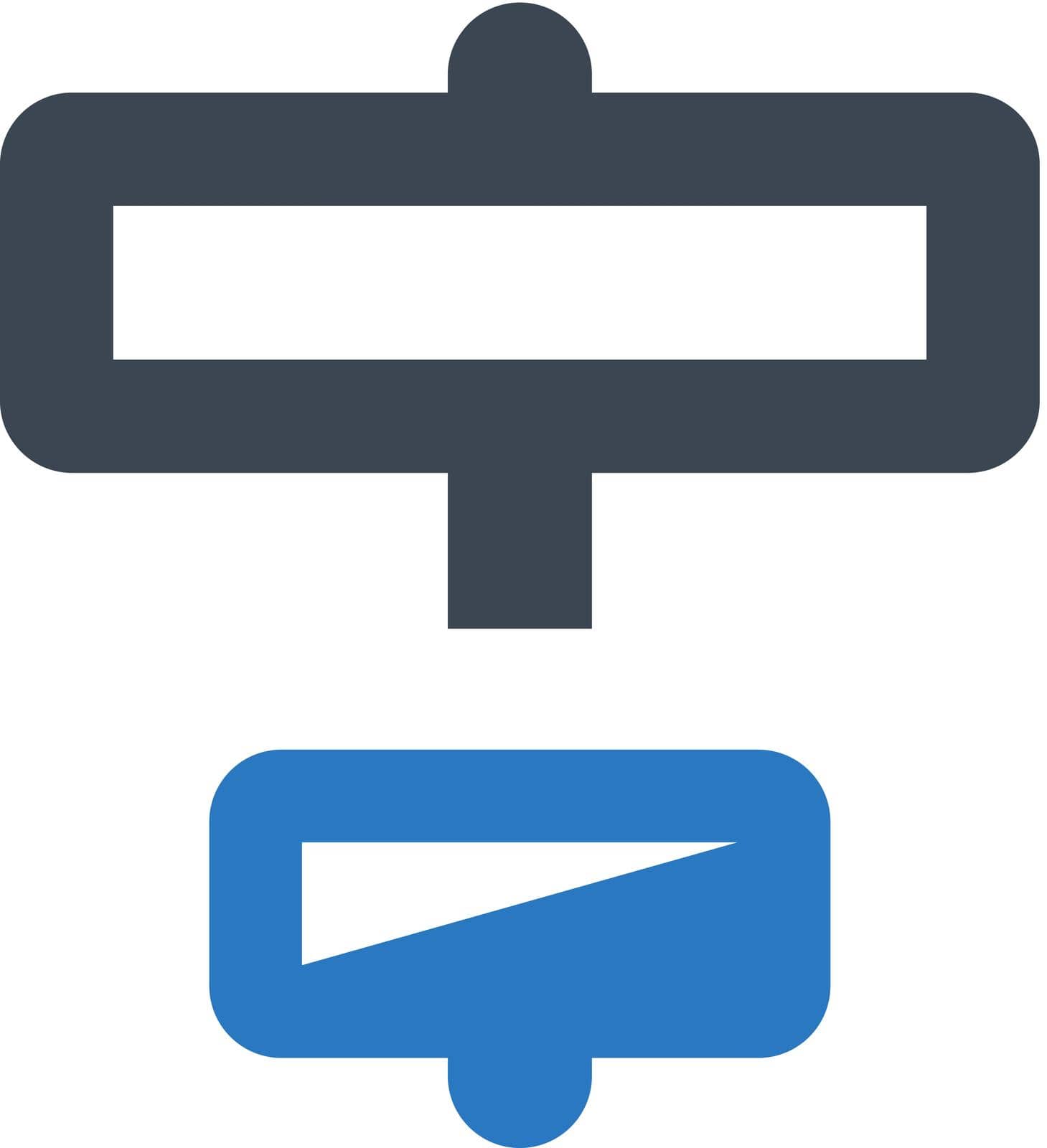 Horizontal align objects icon. Vector EPS file.