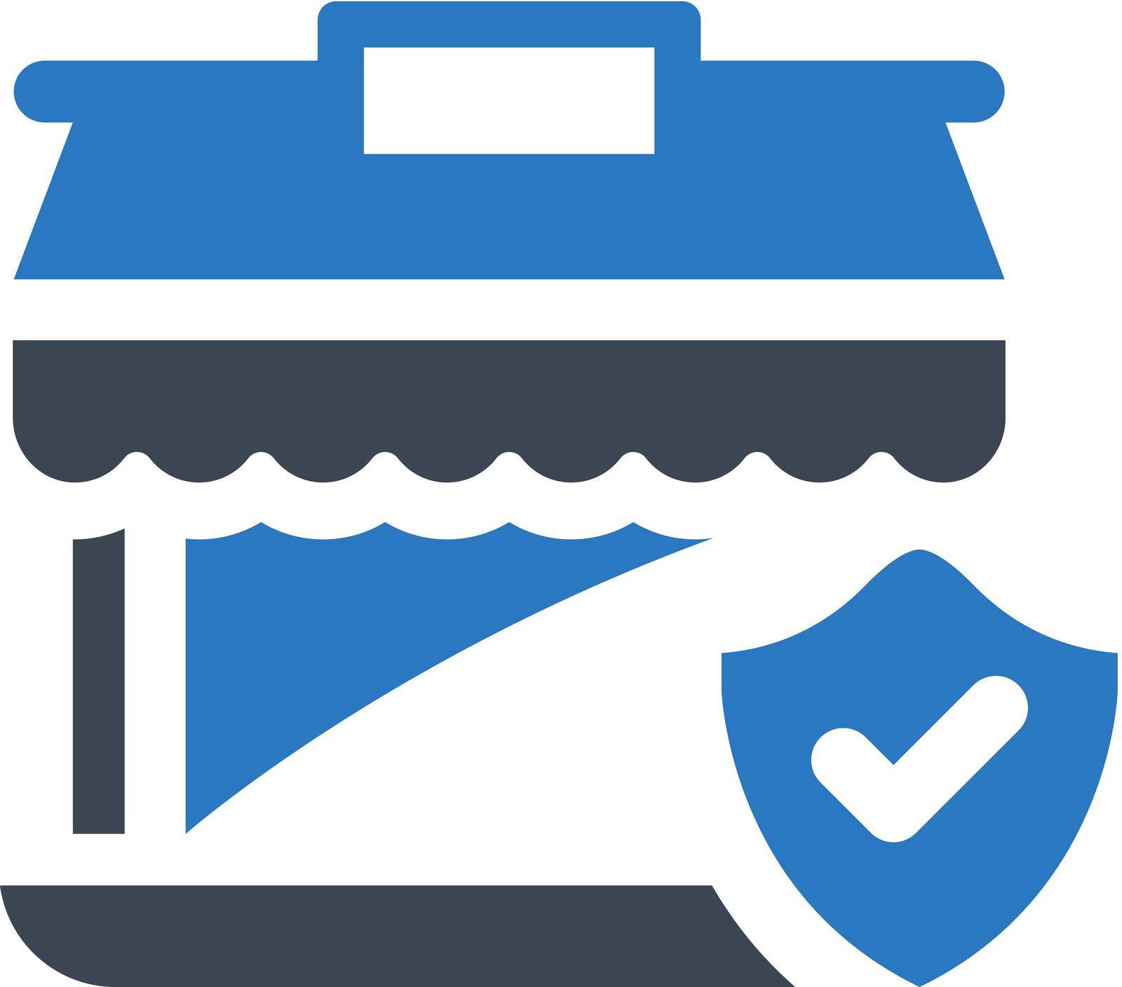 Secure shopping icon. Vector EPS file.