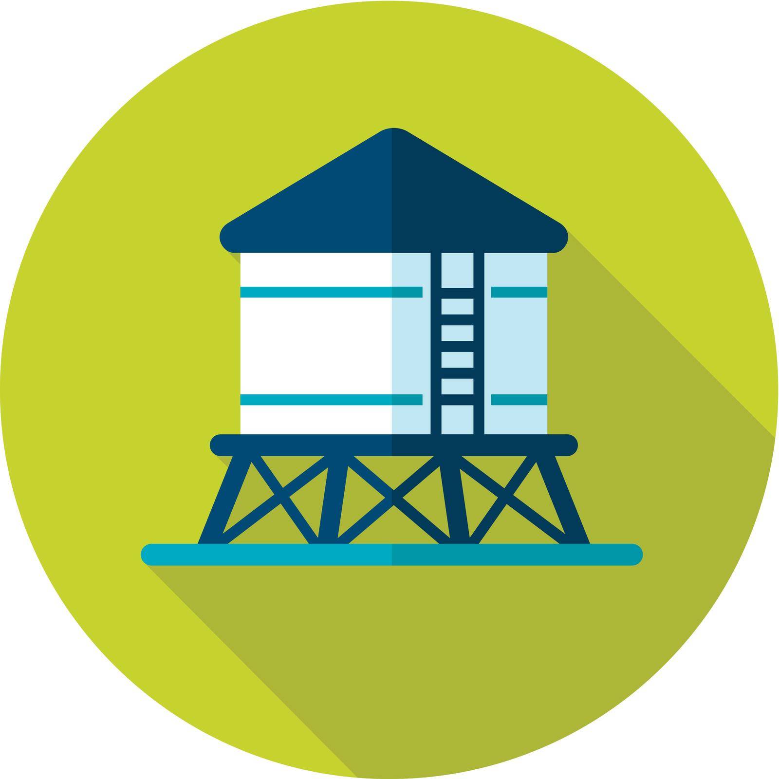 Water tower icon. Agriculture sign. Graph symbol for your web site design, logo, app, UI. Vector illustration, EPS10.