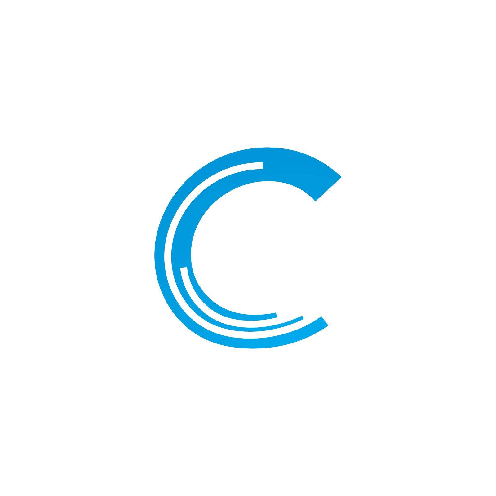 Modern C Initial letter alphabet font logo vector design