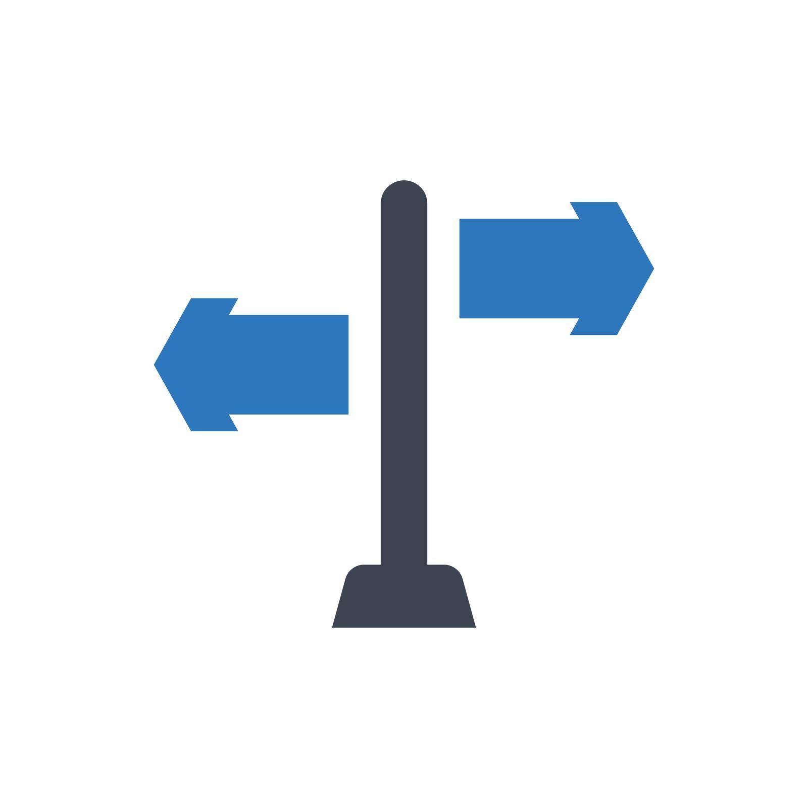 Way direction icon. Vector EPS file.