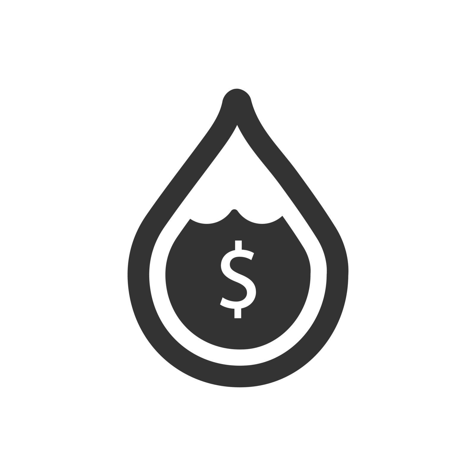 Money rain icon. Vector EPS file. 