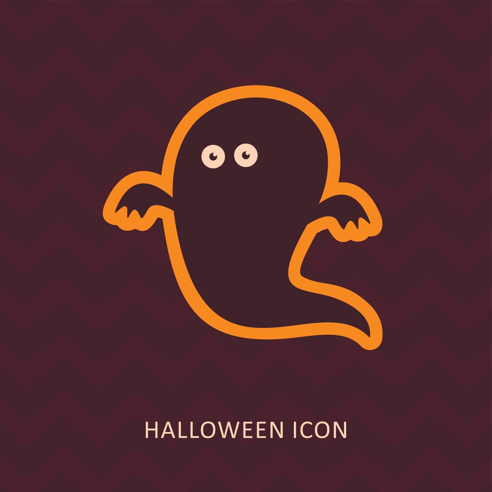 Halloween Ghost vector silhouette icon by nosik