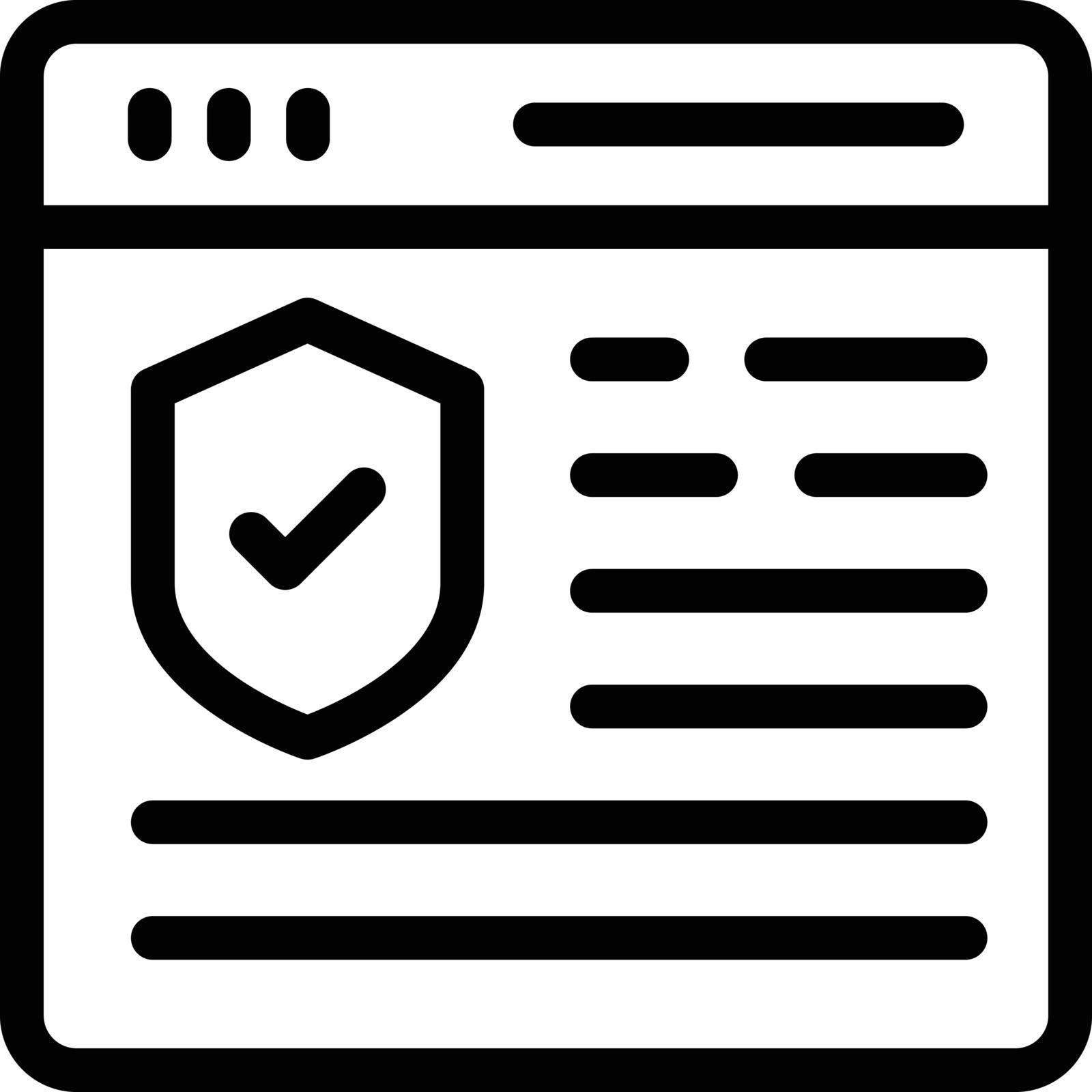 security vector thin line icon