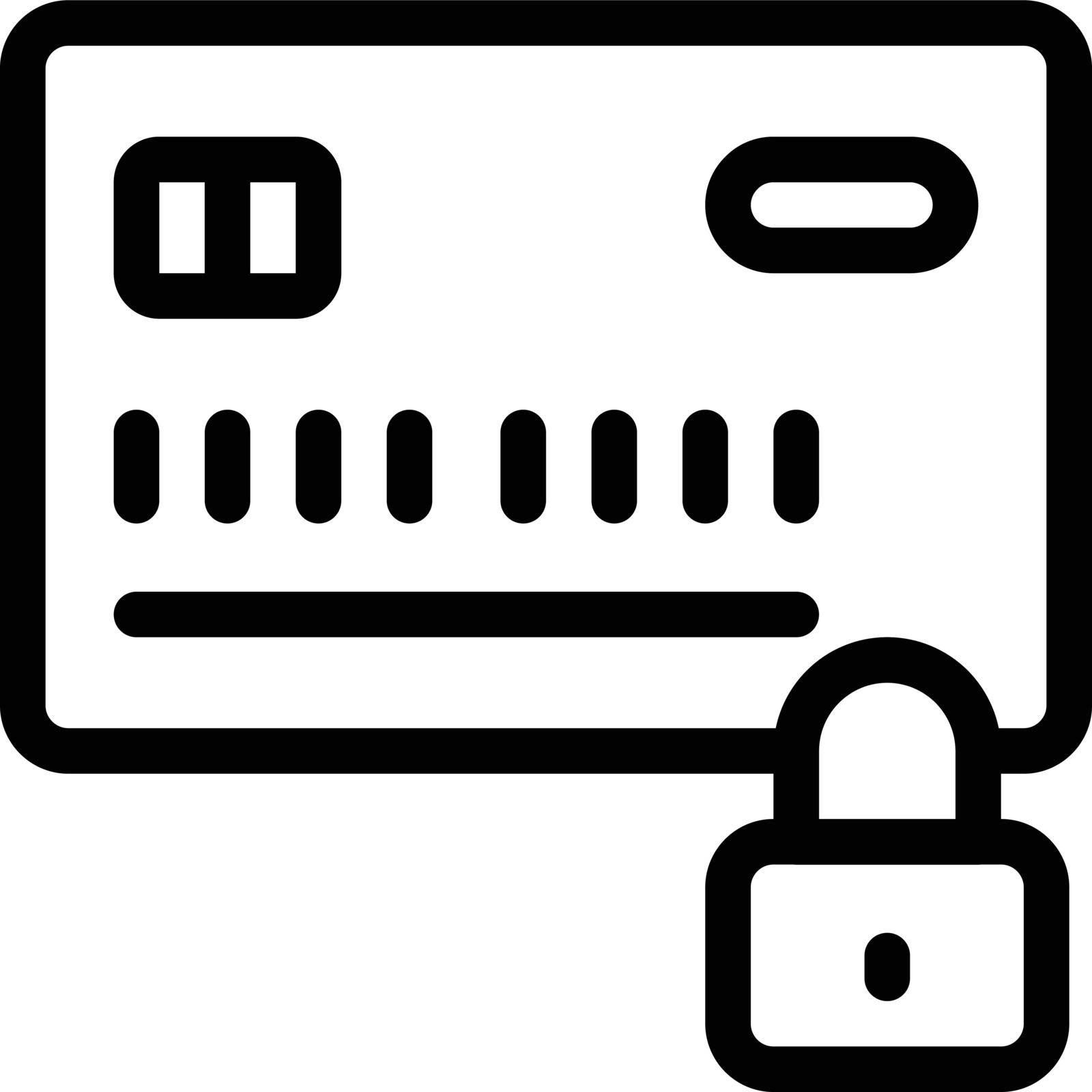 secure vector thin line icon