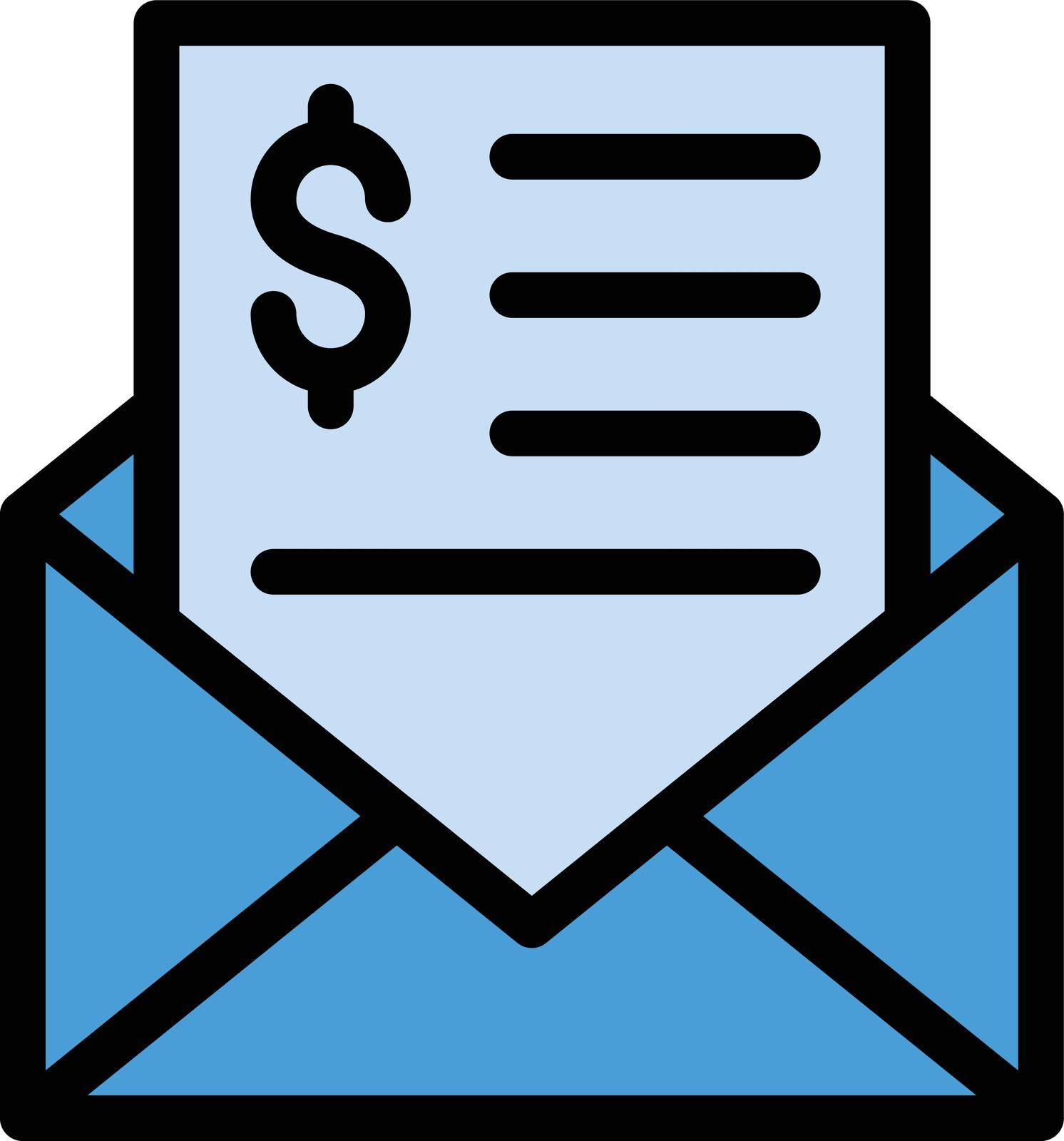 email vector colour line icon