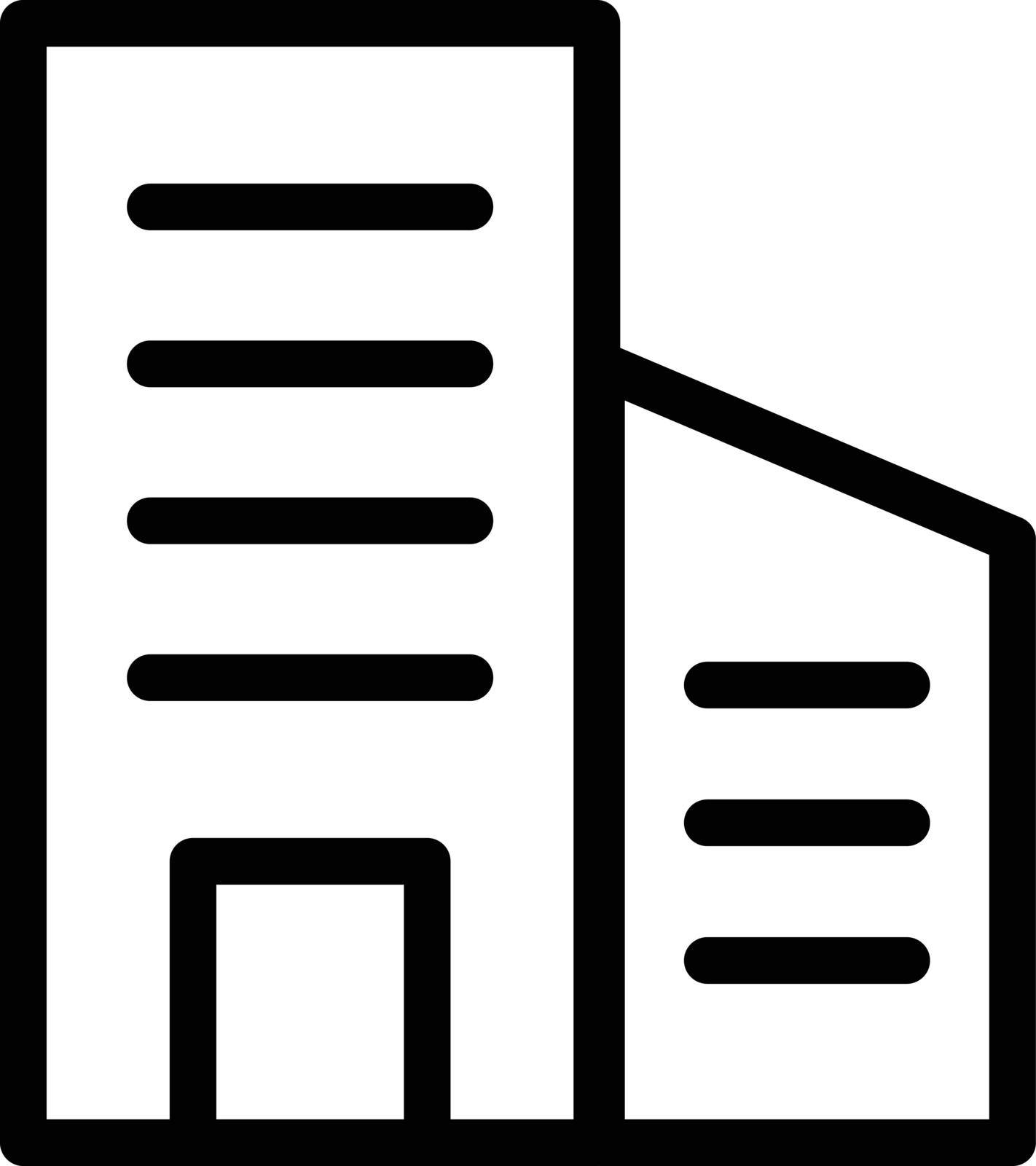 building vector thin line icon