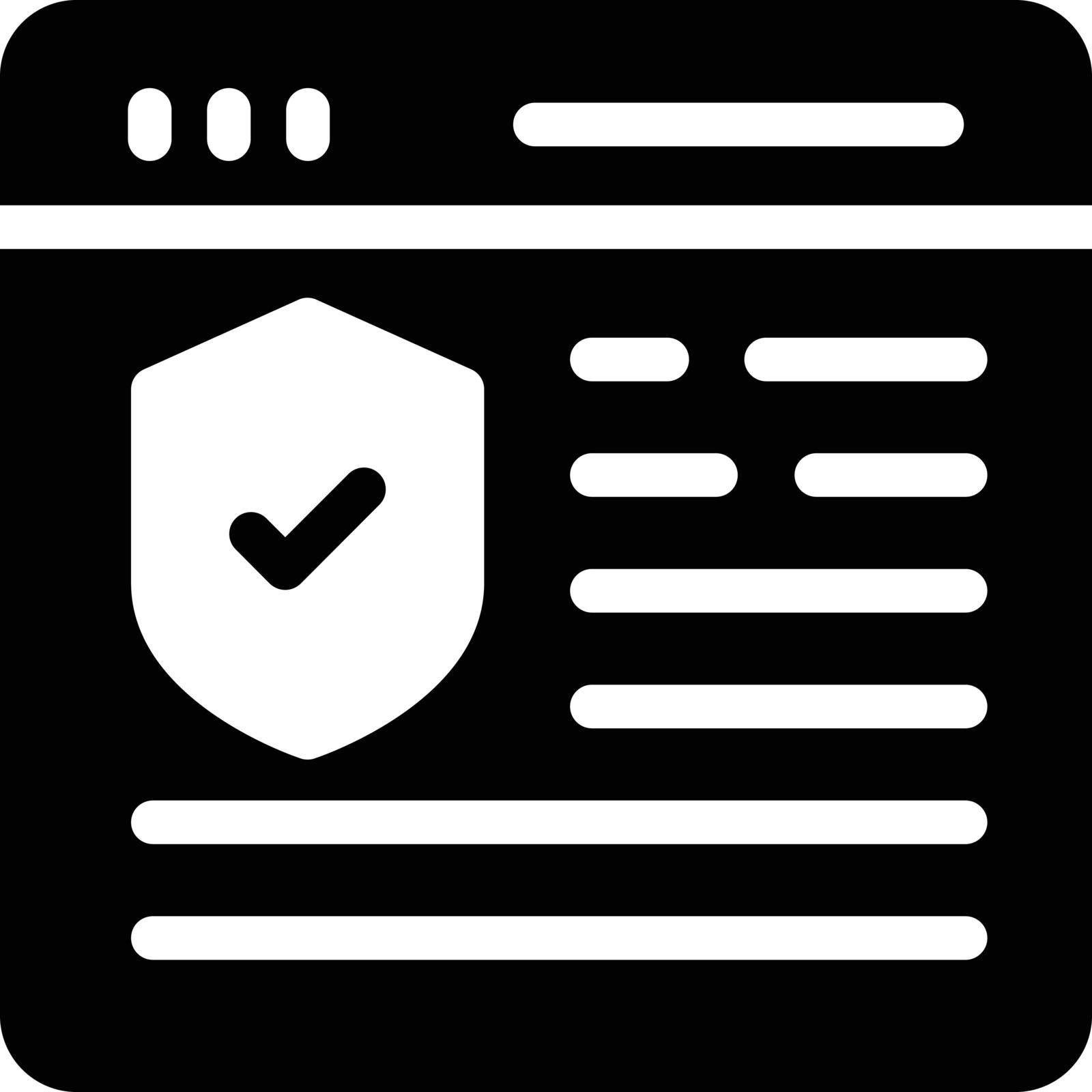 security vector glyph flat icon