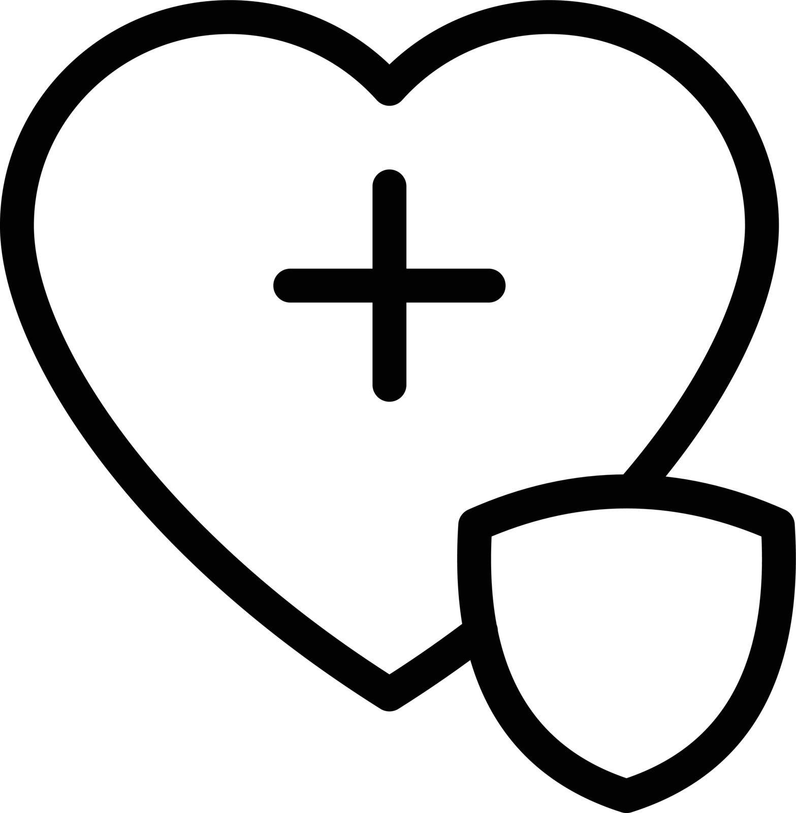 heart secure vector thin line icon