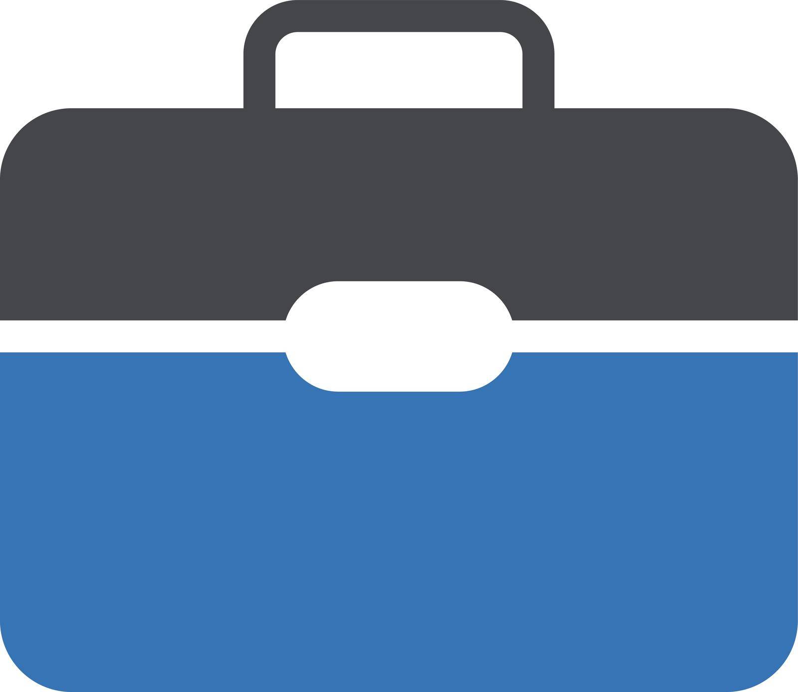 briefcase vector glyph flat icon