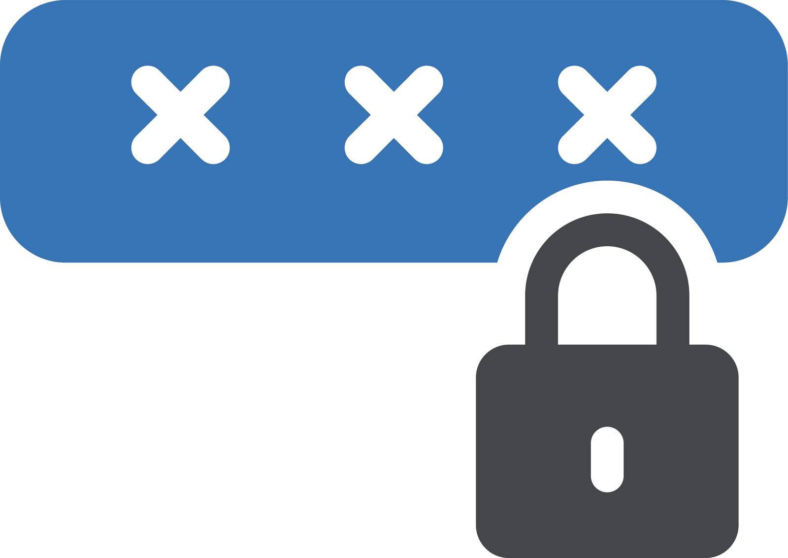 security vector glyph colour icon