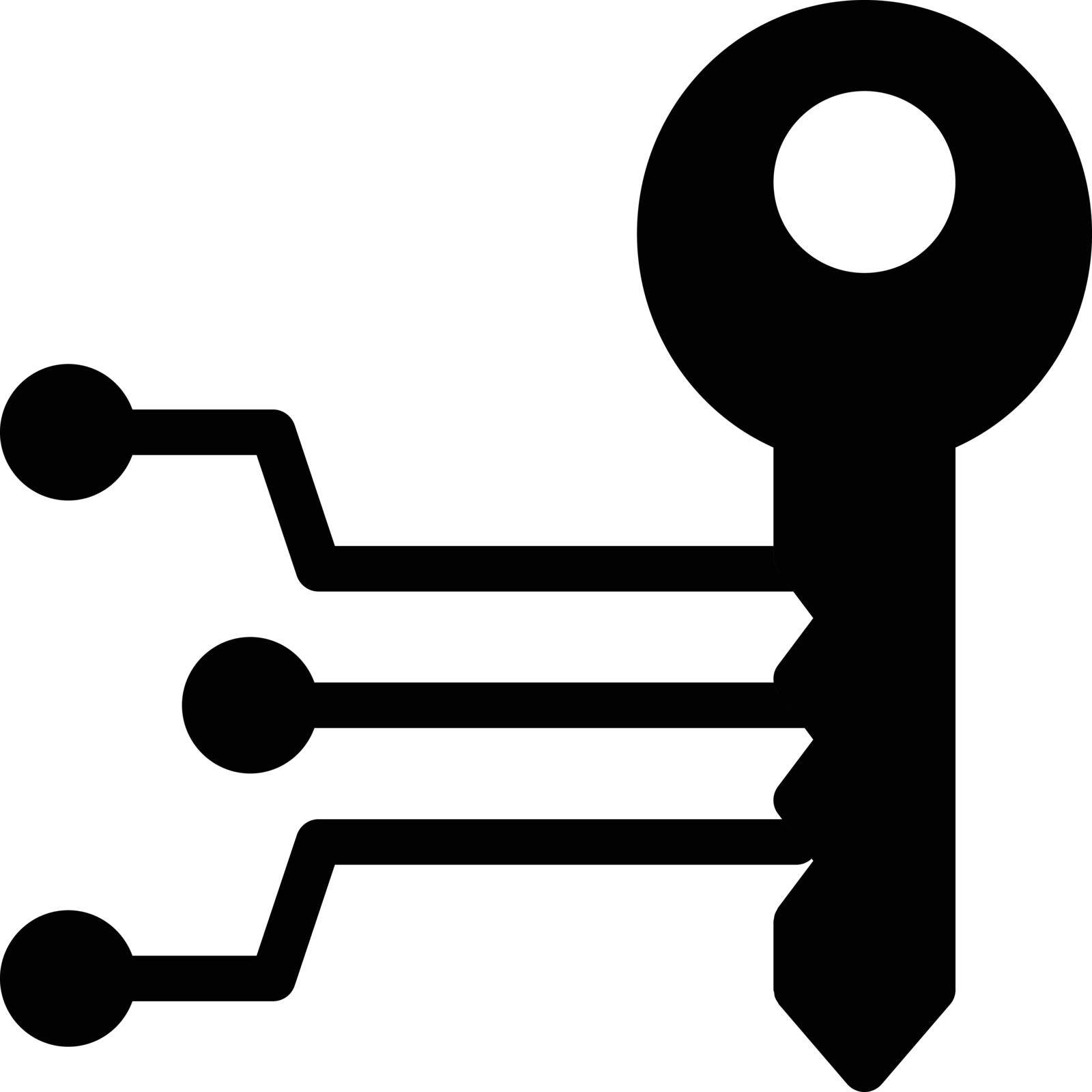 key vector glyph flat icon