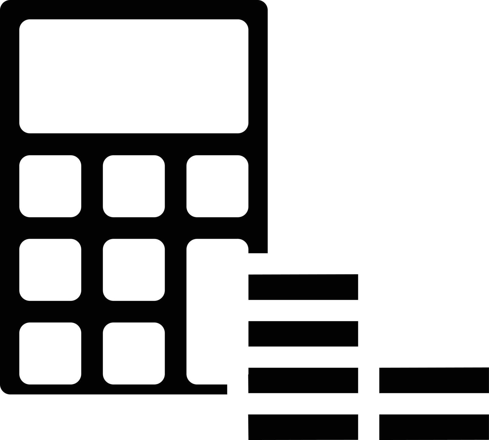 accounting vector glyph flat icon