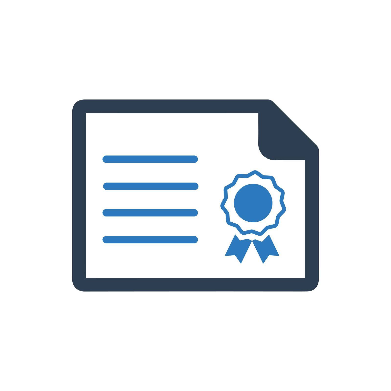 Achievement, Certificate icon. Vector EPS file.