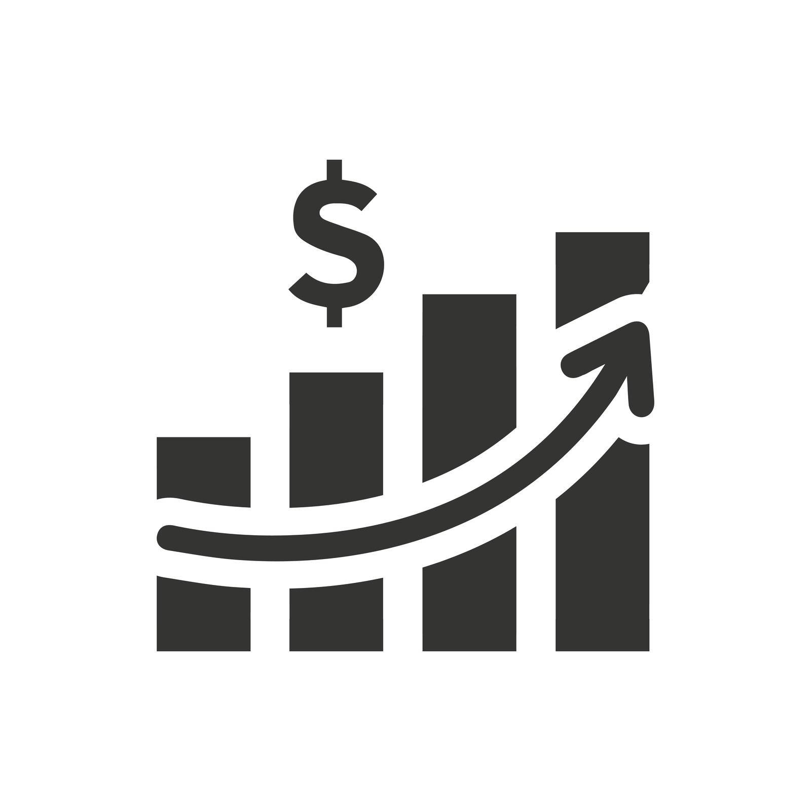 Financial Growth Icon by delwar018