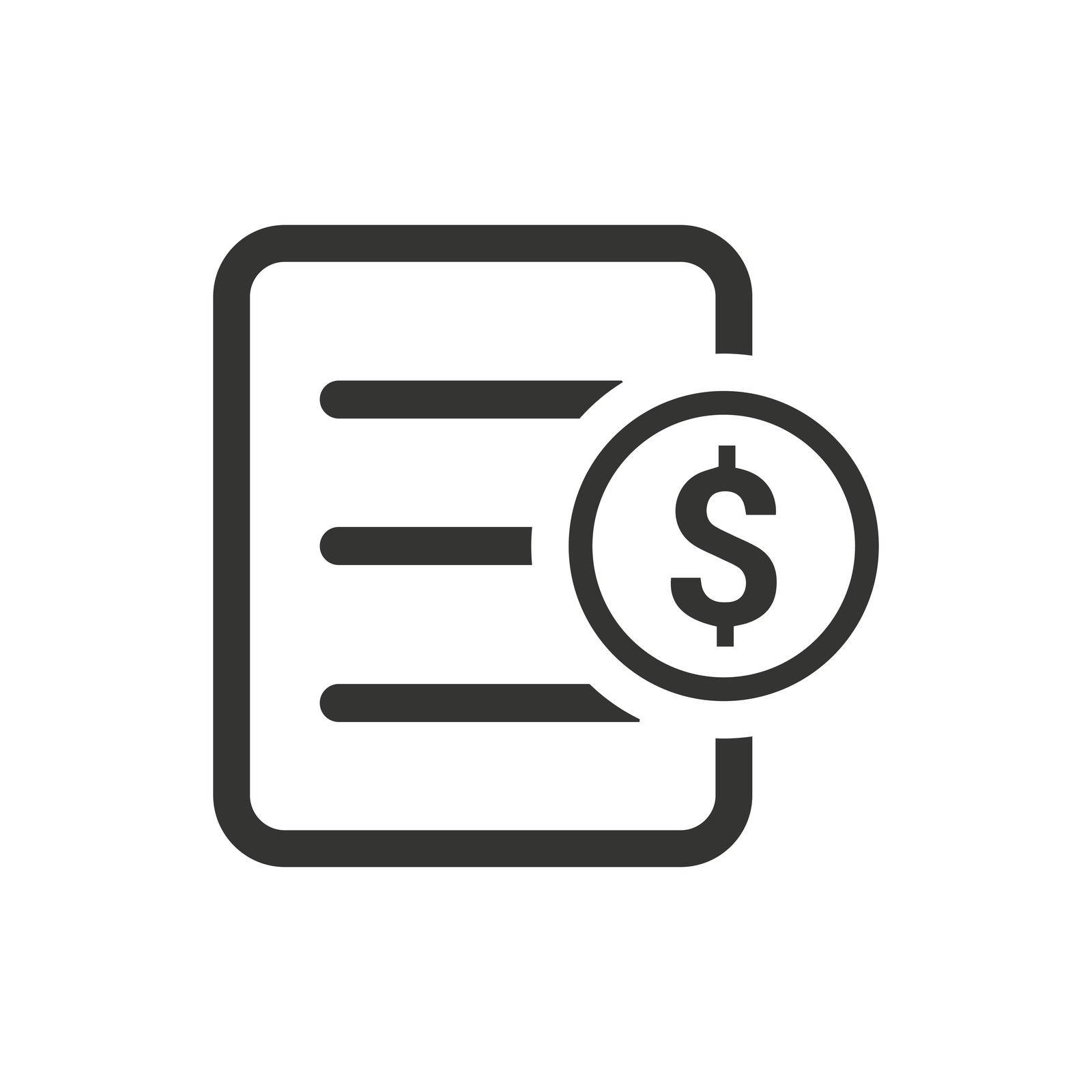Financial Document icon. Vector EPS file.