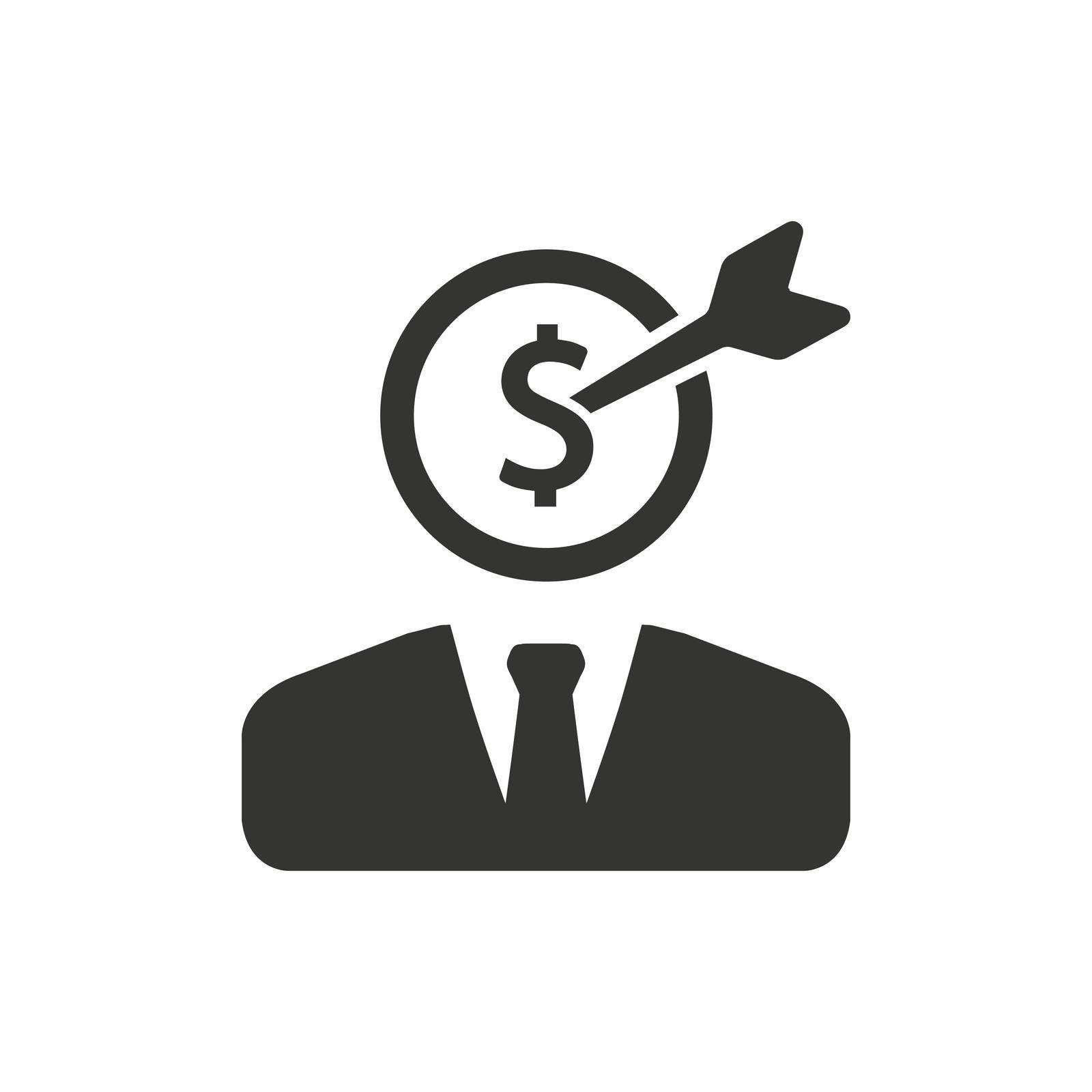 Financial Target icon. Vector EPS file.
