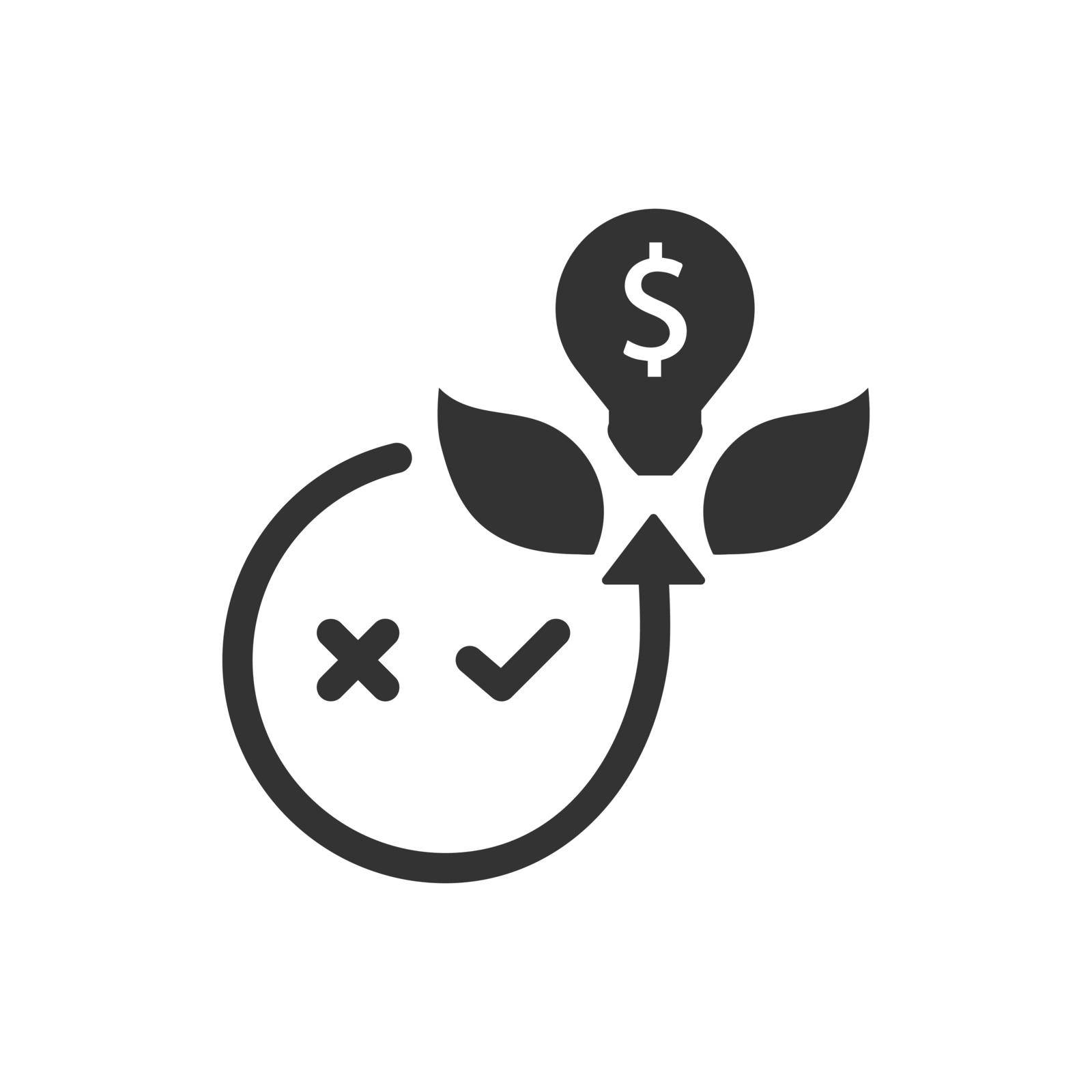 Creative money investment icon. Vector EPS file. 