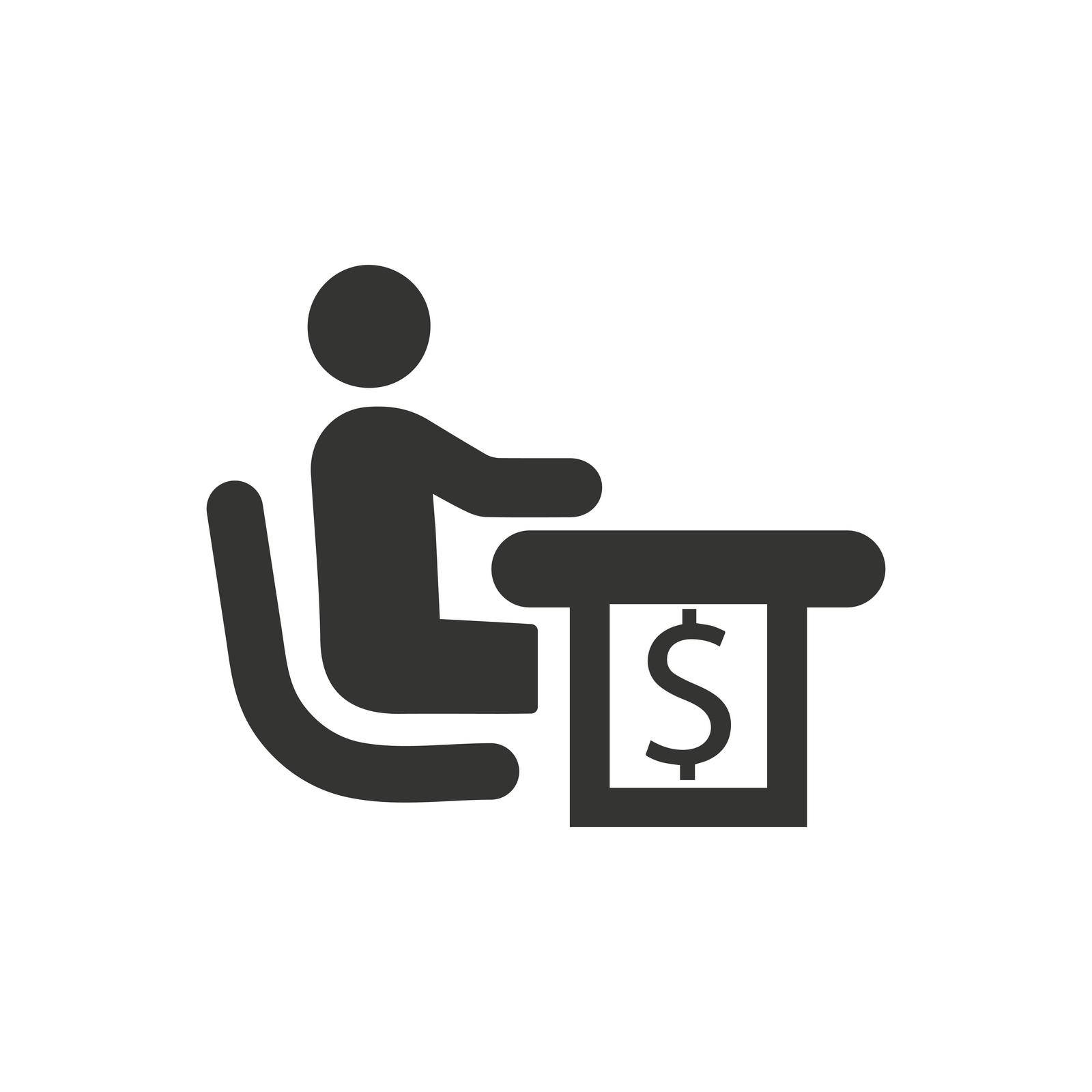 Financial Manager icon. Vector EPS file.