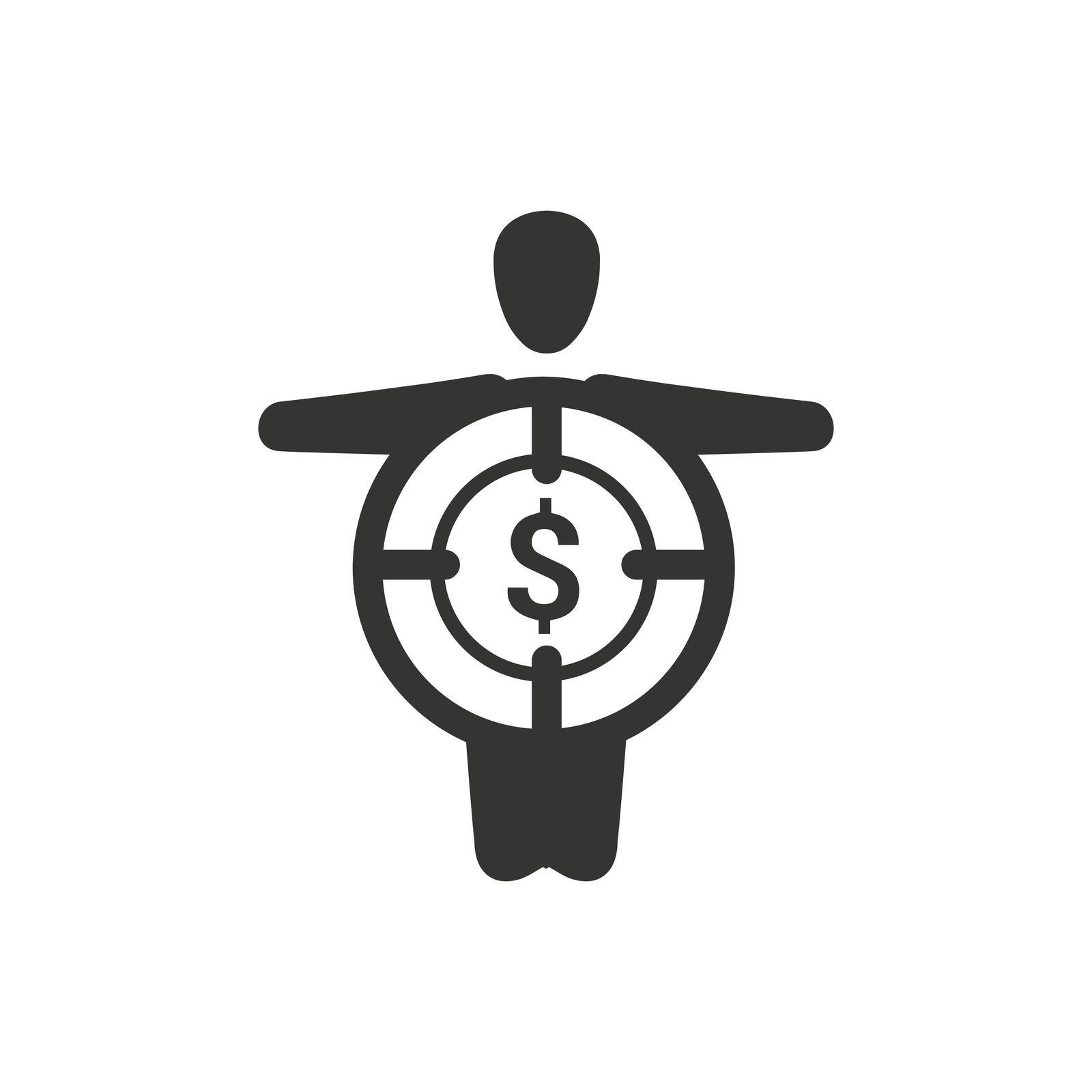 Financial target icon. Vector EPS file.