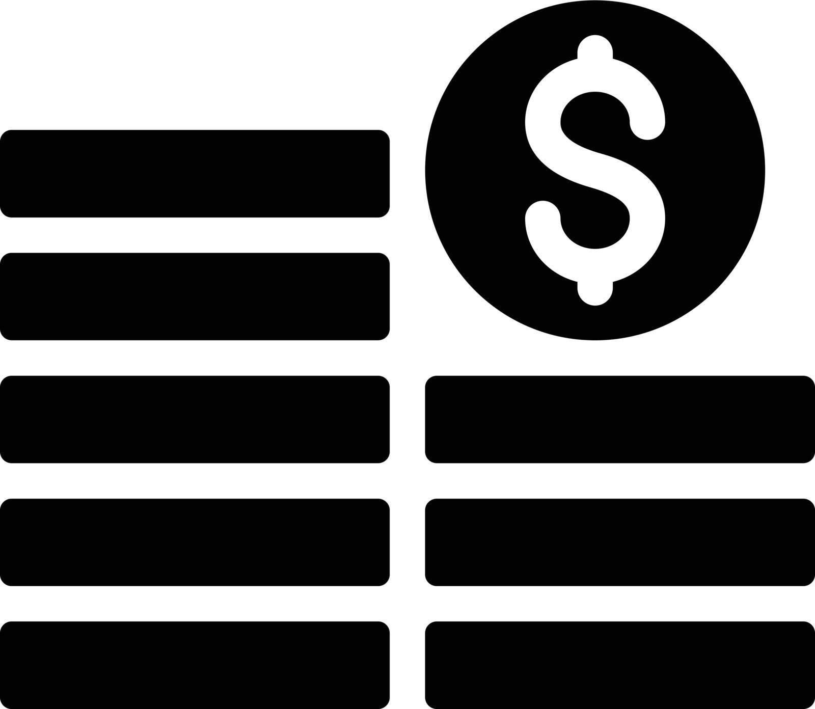 money vector glyph flat icon