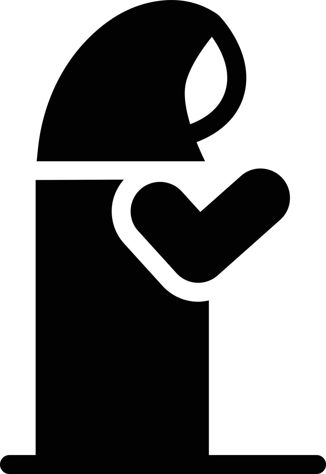 women vector glyph flat icon
