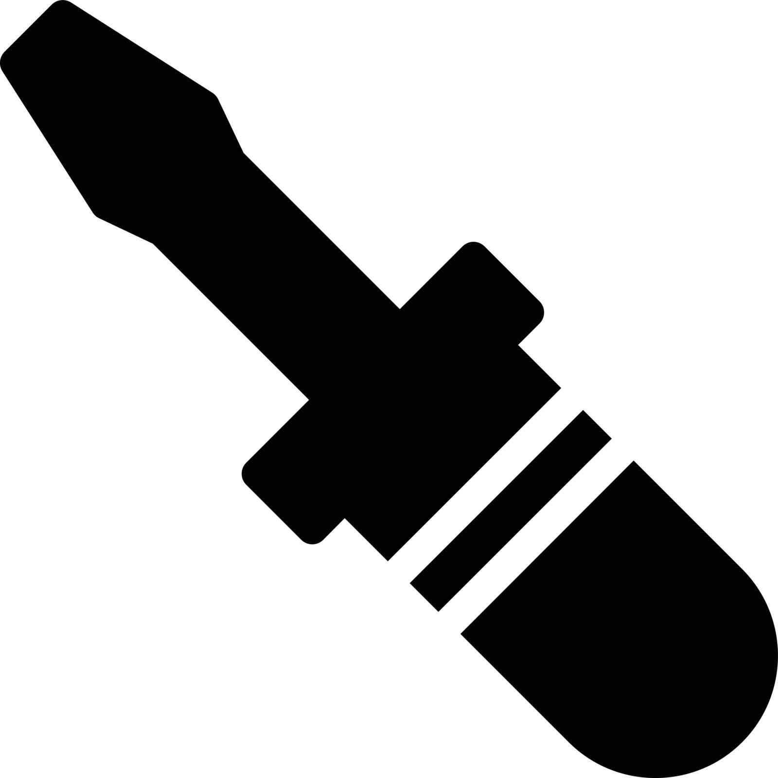 screwdriver vector glyph flat icon
