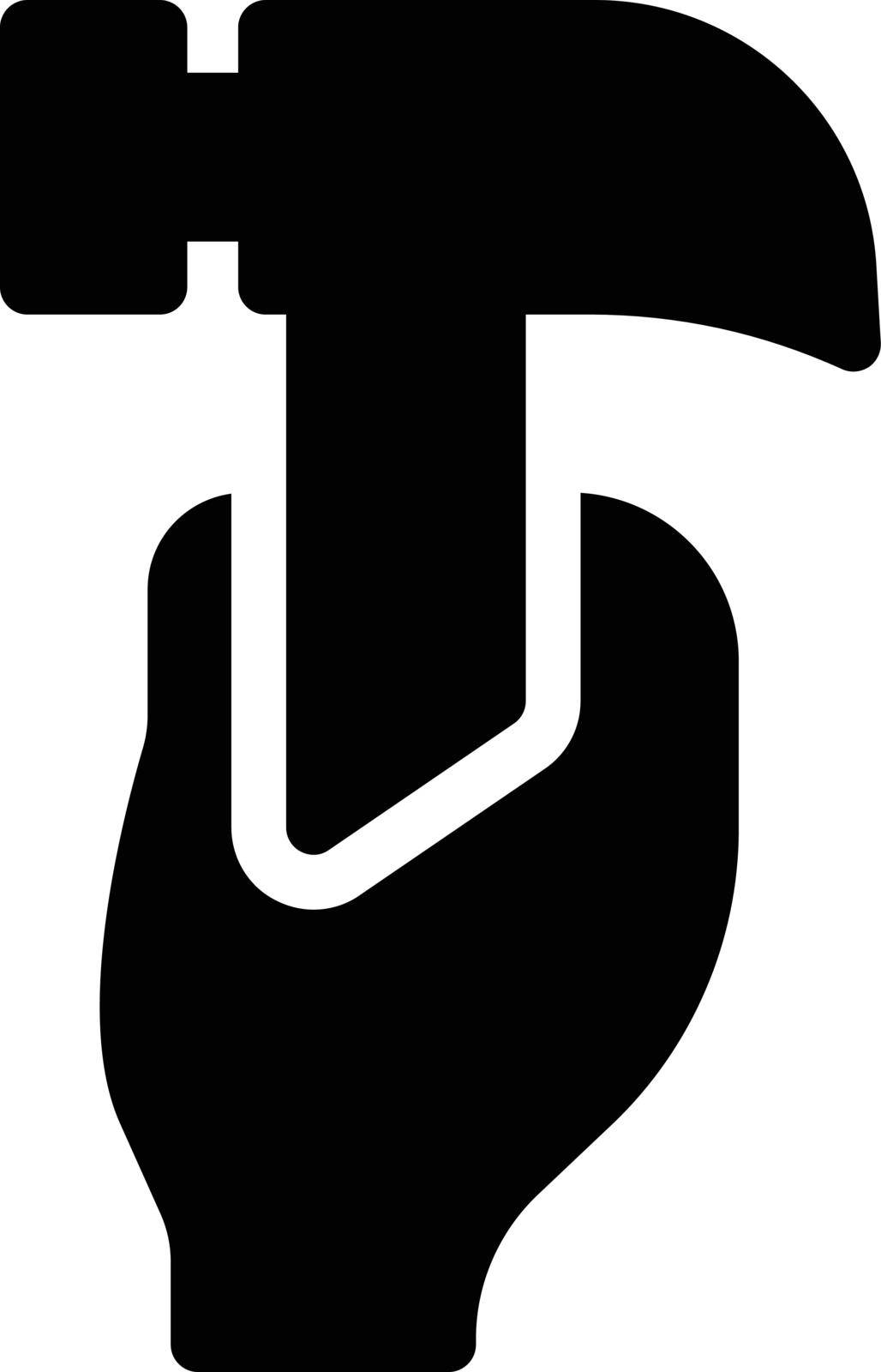 worker vector glyph flat icon