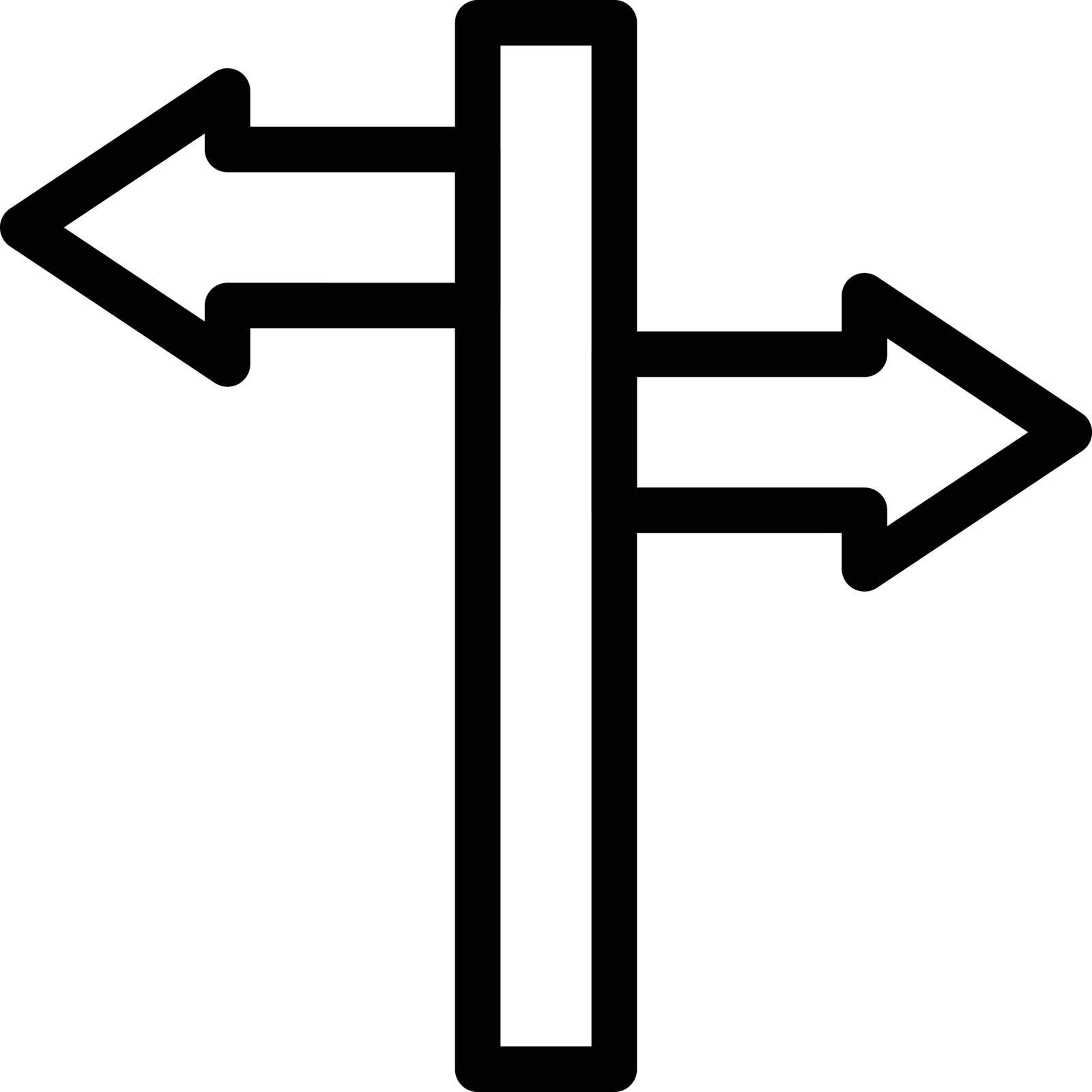 direction arrow vector thin line icon