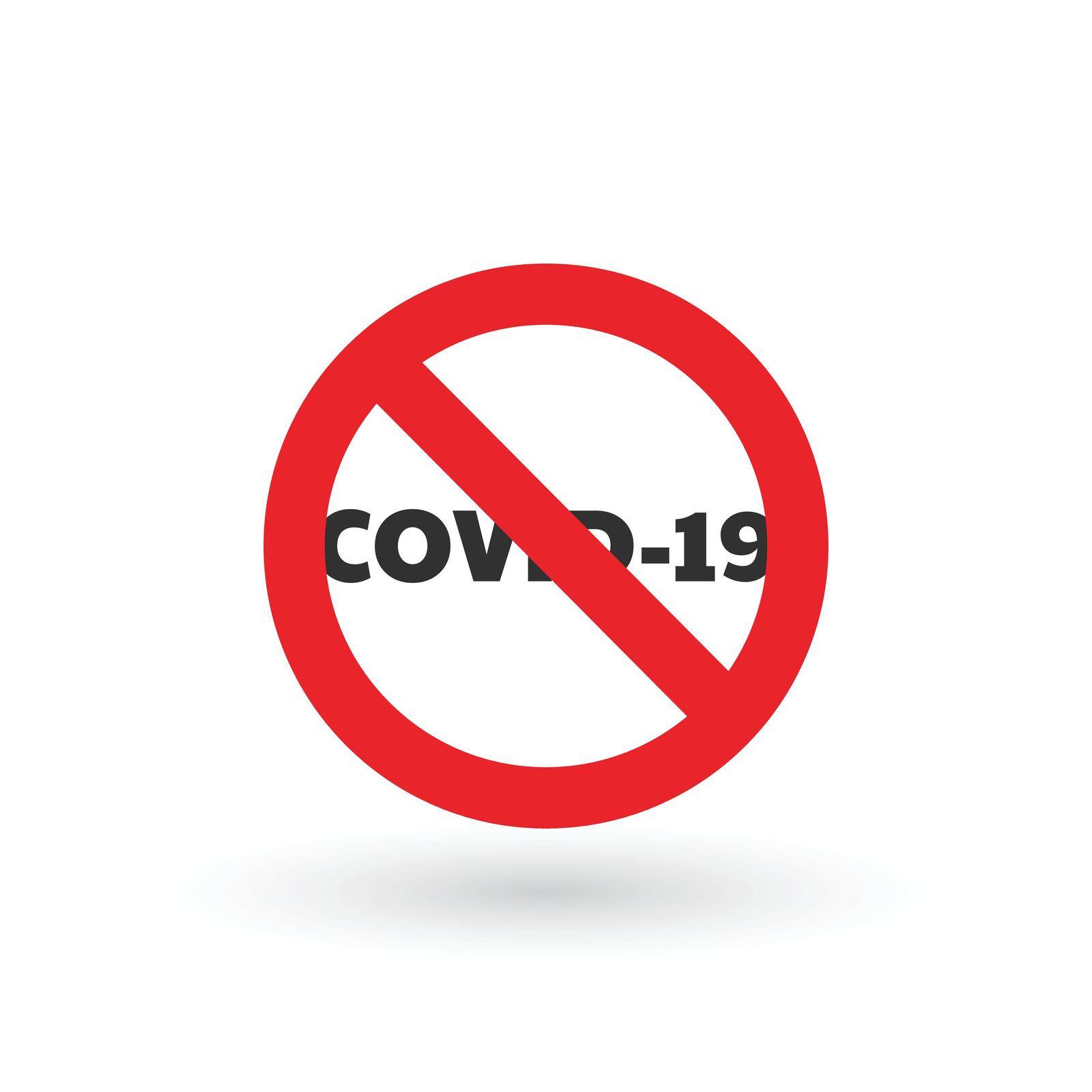 Stop coronavirus COVID-19. Dangerous chinese nCoV coronavirus outbreak. Pandemic medical concept with dangerous cells. Vector illustration