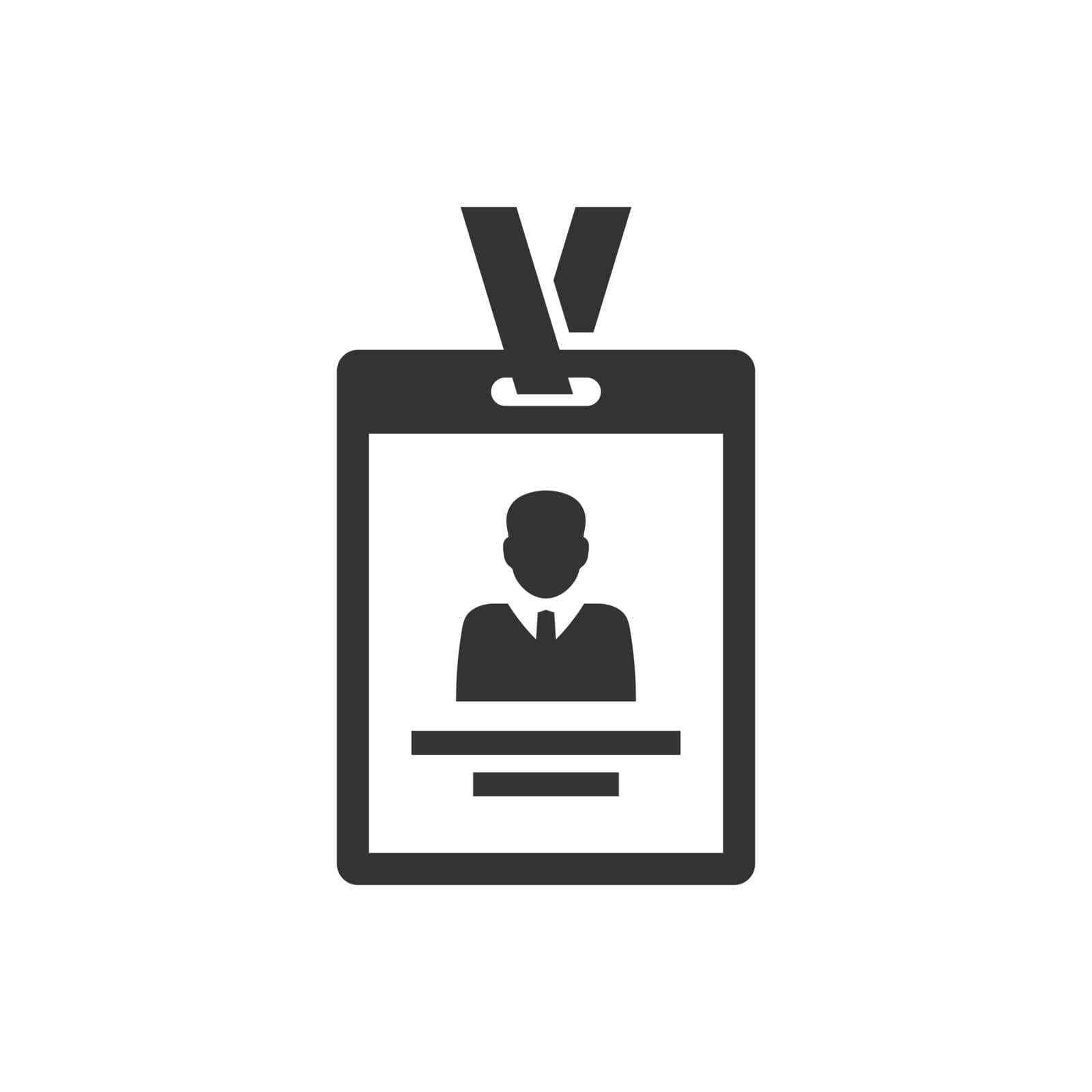 Employee identity card icon. Vector EPS file. 
