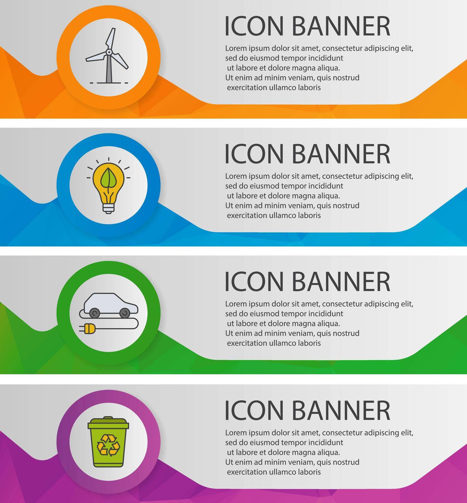Eco energy banner templates set by bsd