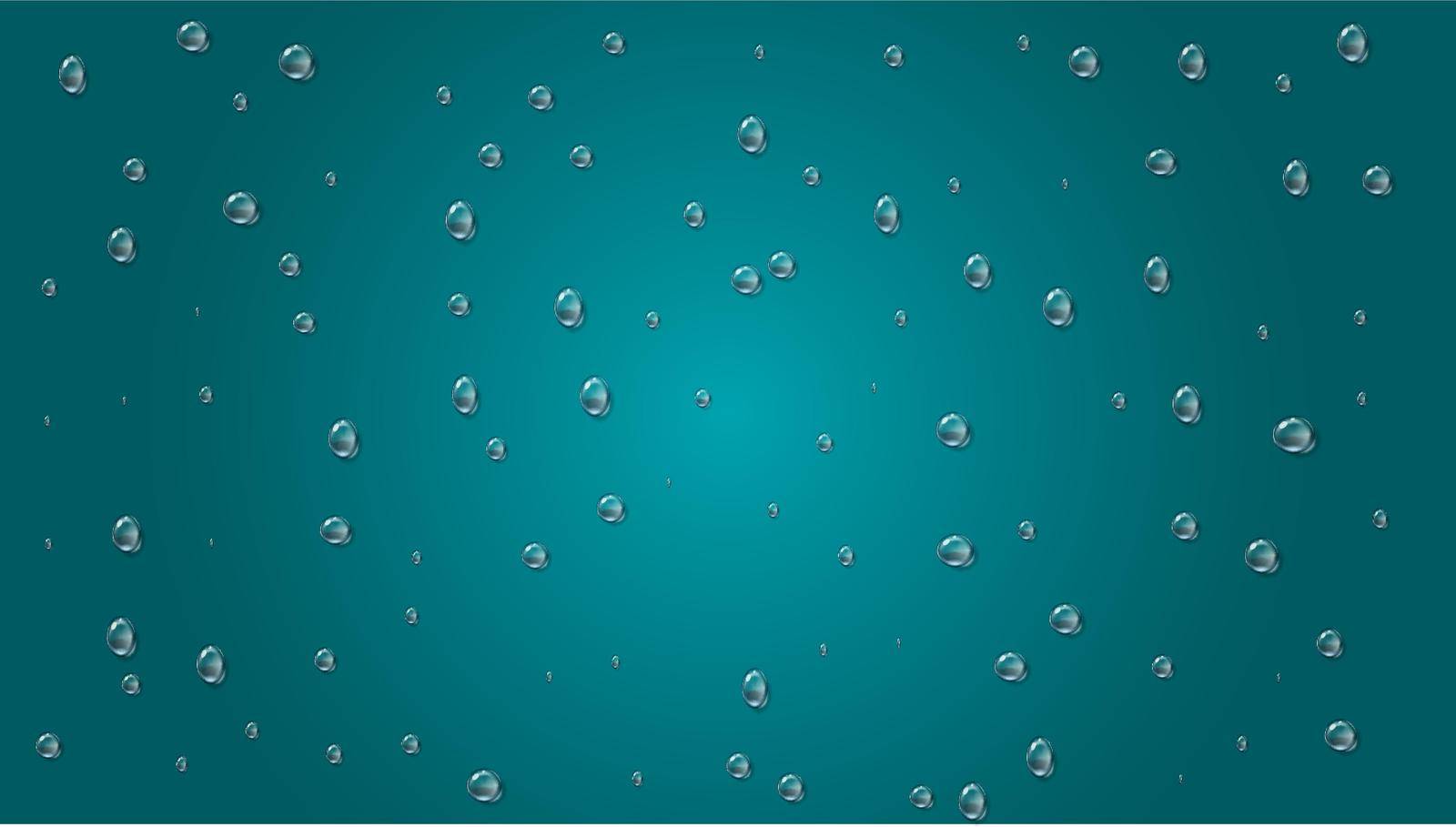 Background With Realistic Water Drops by VectorThings