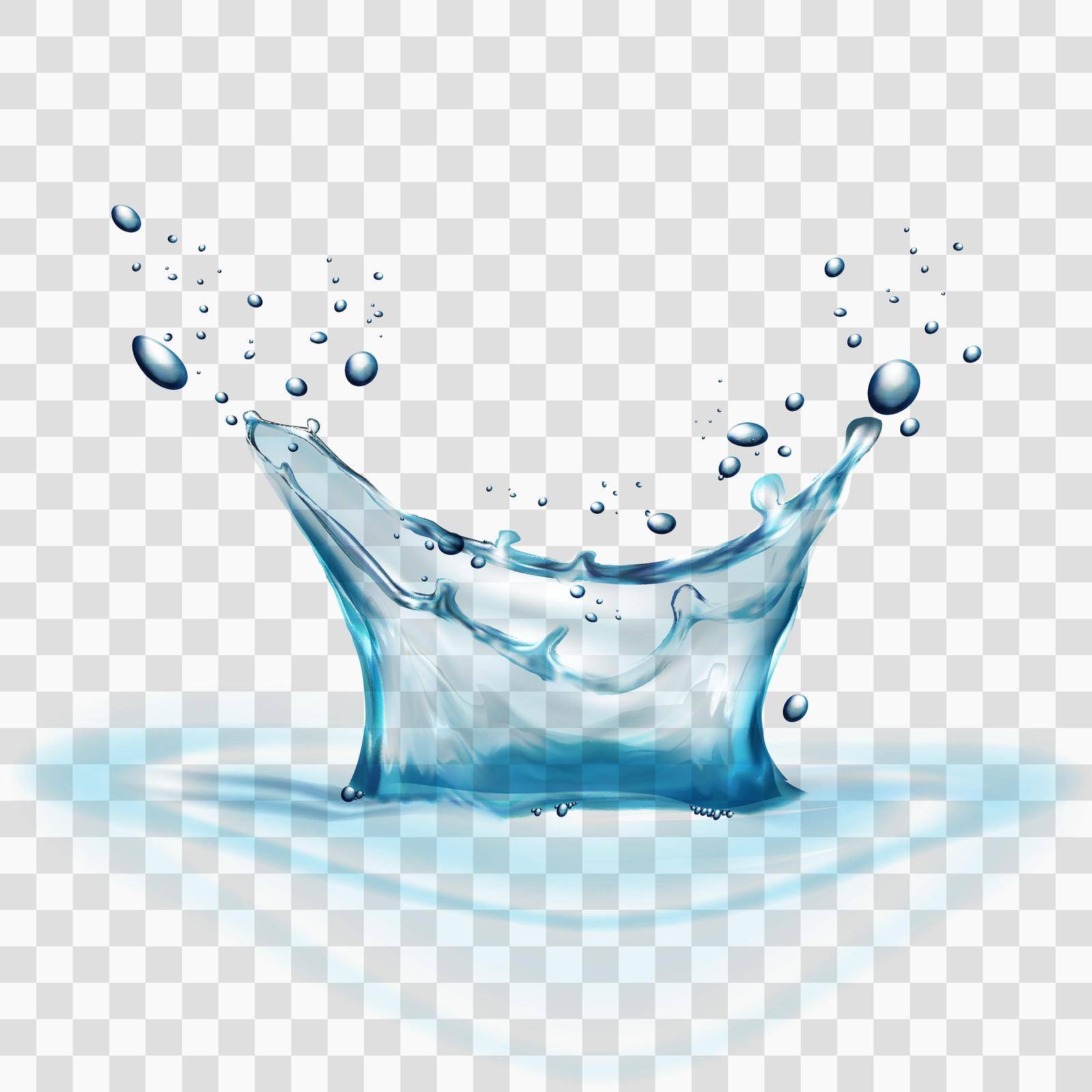 Transparent Water Splash Isolated On Transparent Background. EPS10 Vector