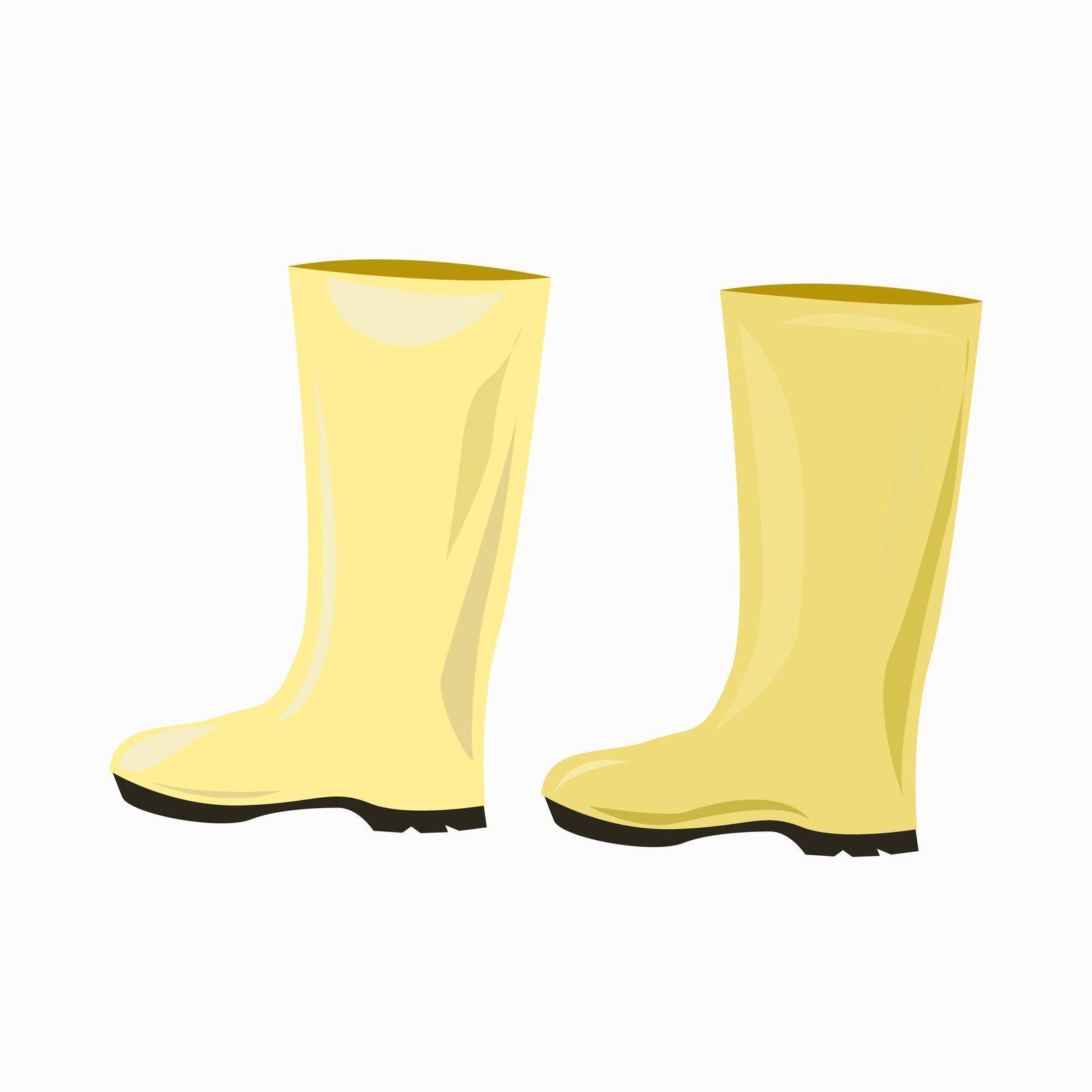 A pair of yellow rubber boots by EvgeniyaEgorova