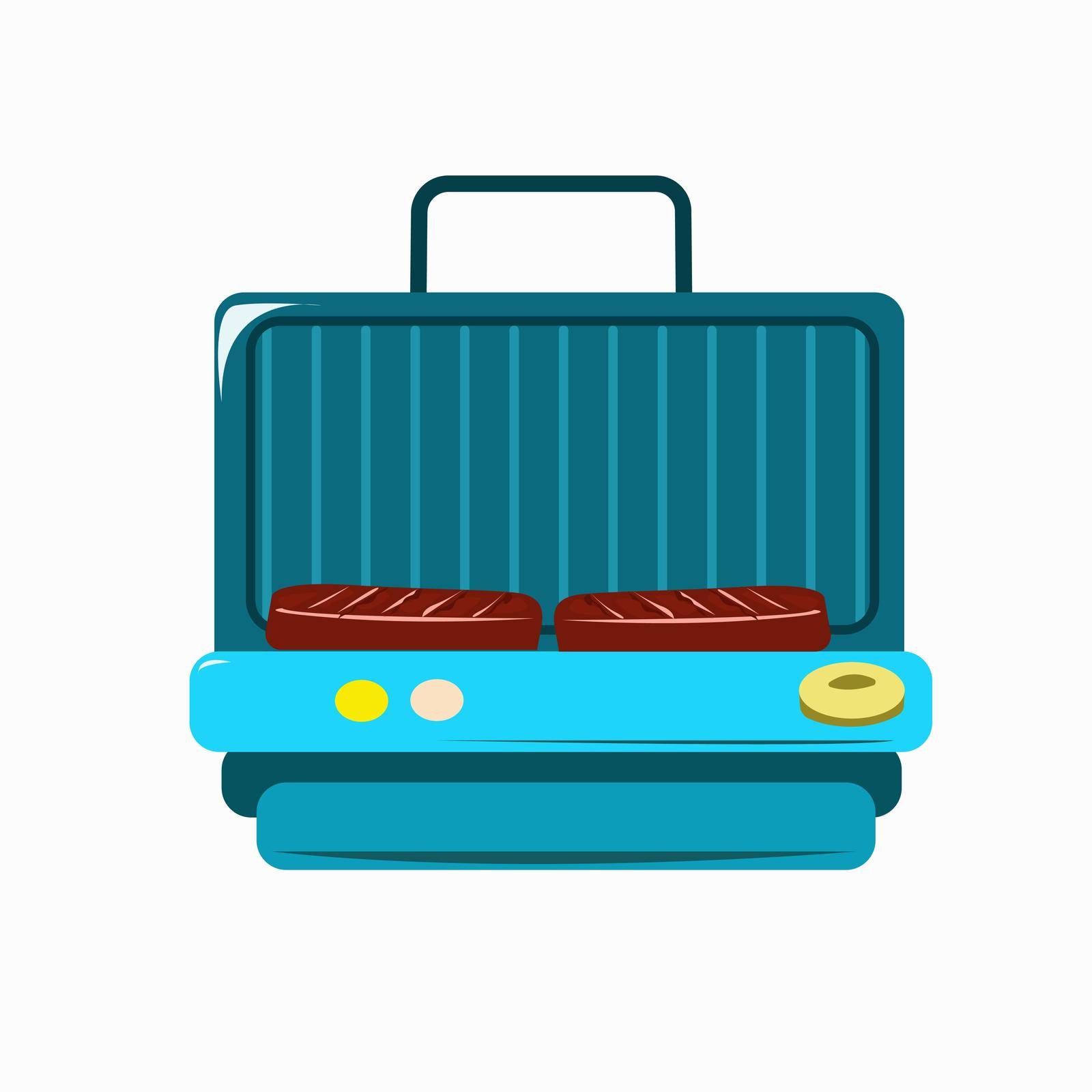 Kitchen grill for cooking meat and vegetables on the grill by EvgeniyaEgorova