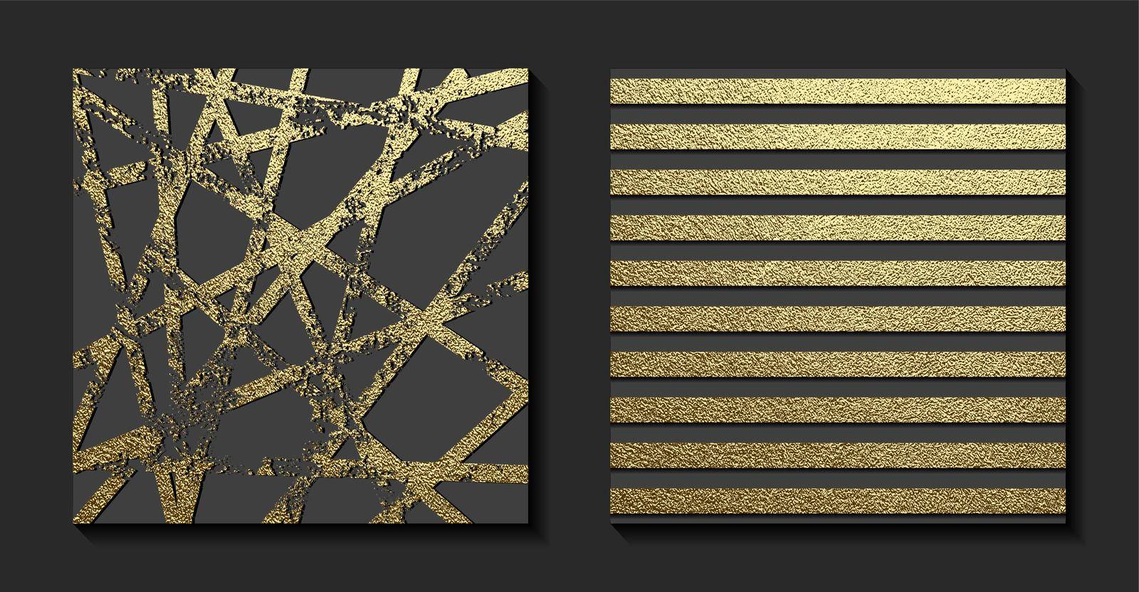 Golden glossy stripe texture. Metal pattern. Abstract gold background