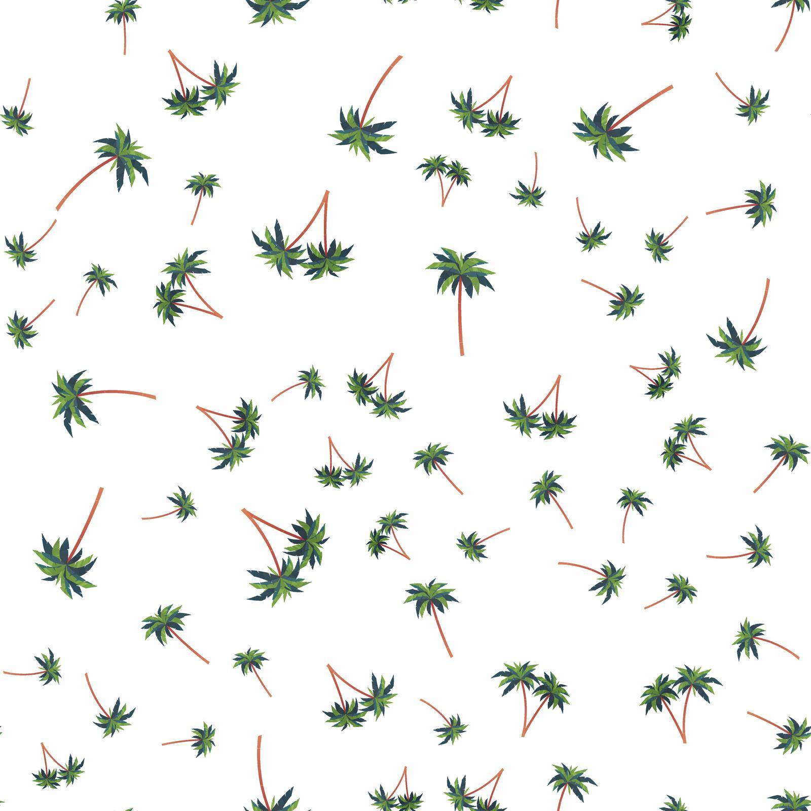 Seamless pattern with palms. Good for clothing and textiles. by Javvani