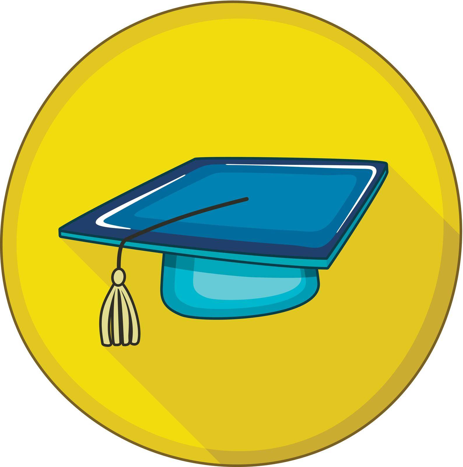 Graduation Cap flat icon by nosik