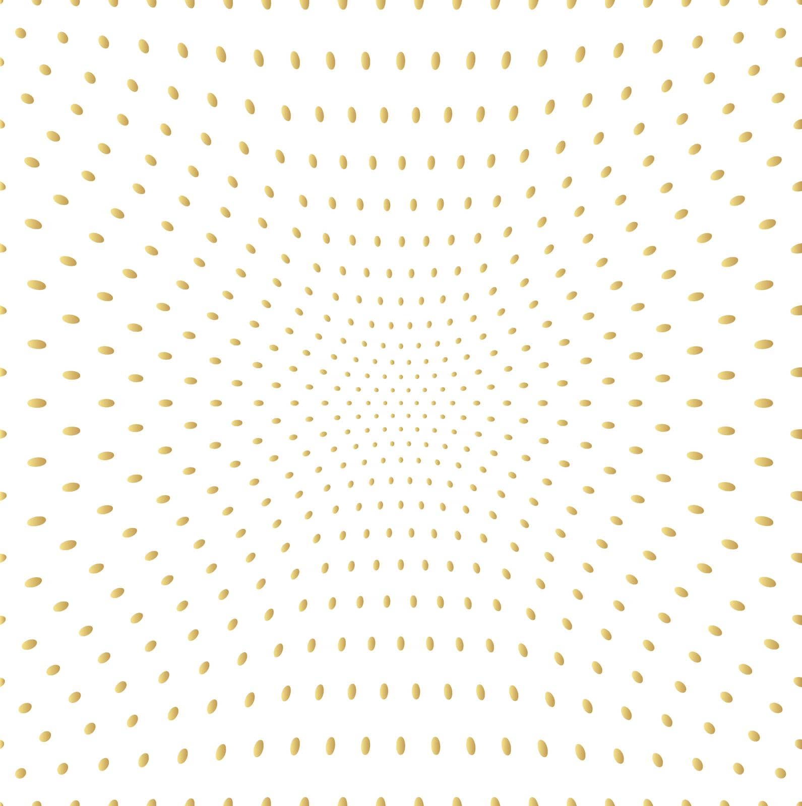 Gold polka dot pattern. polka dot wave vector illustrator by Rodseng