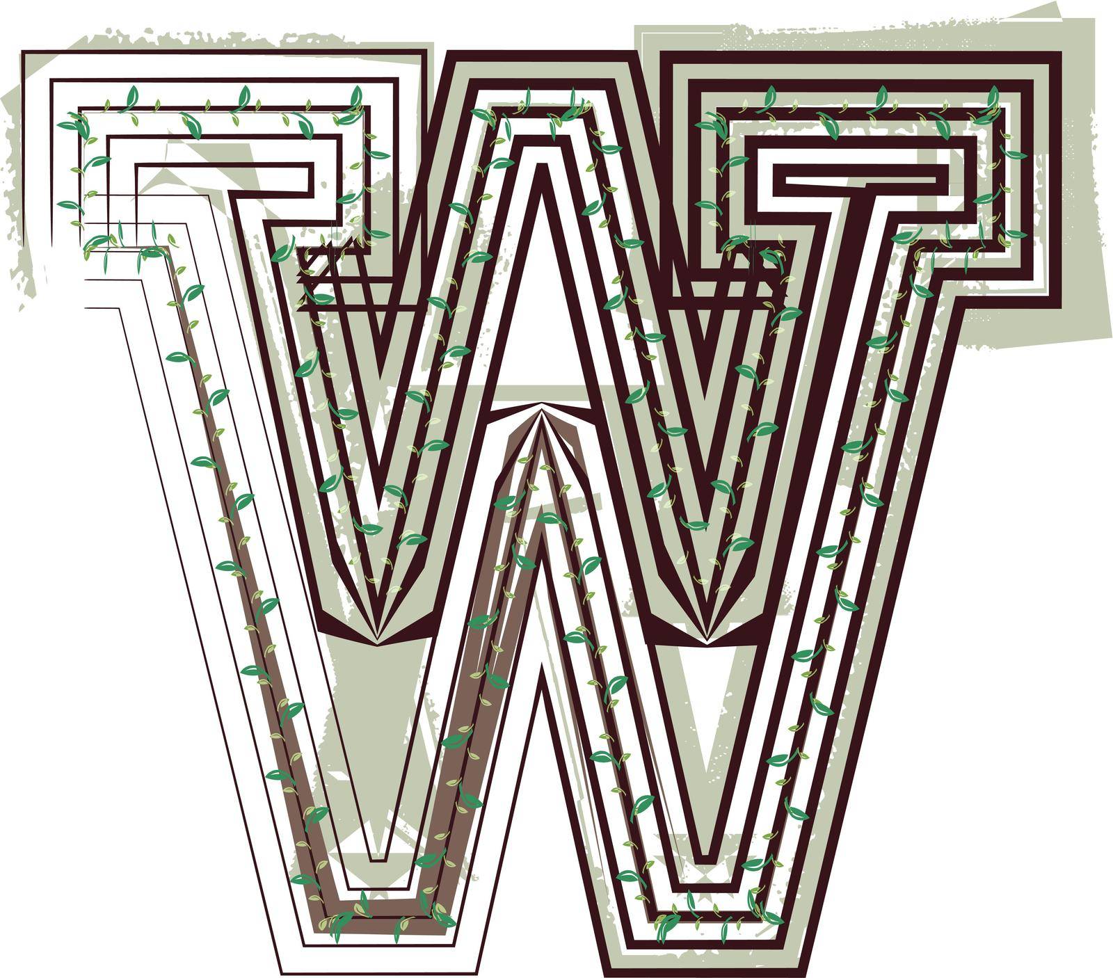 Letter W Eco Logo Icon Design - Vector Illustration