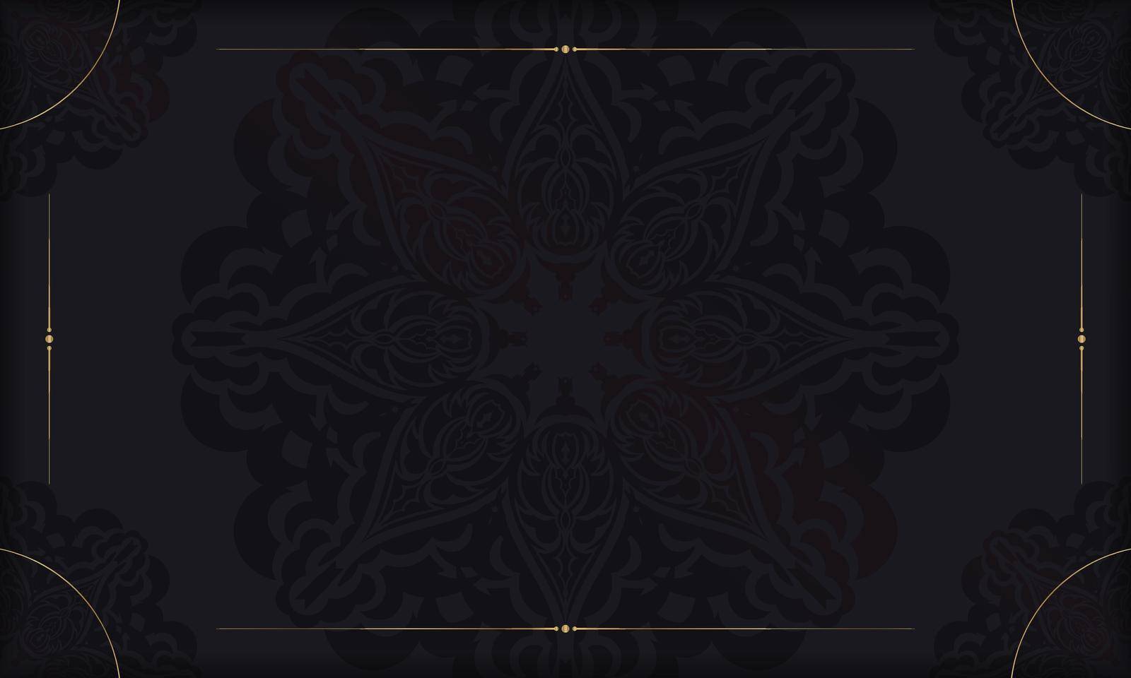Baner in black with a luxurious pattern and a place under the logo by Javvani
