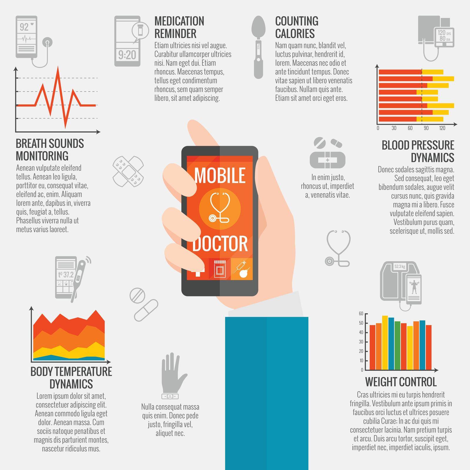 Digital Health Infographics by mstjahanara