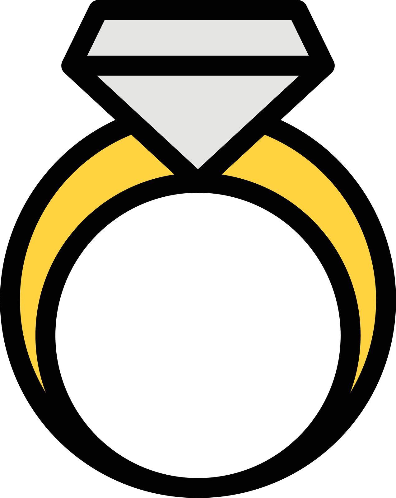 ring vector colour line icon
