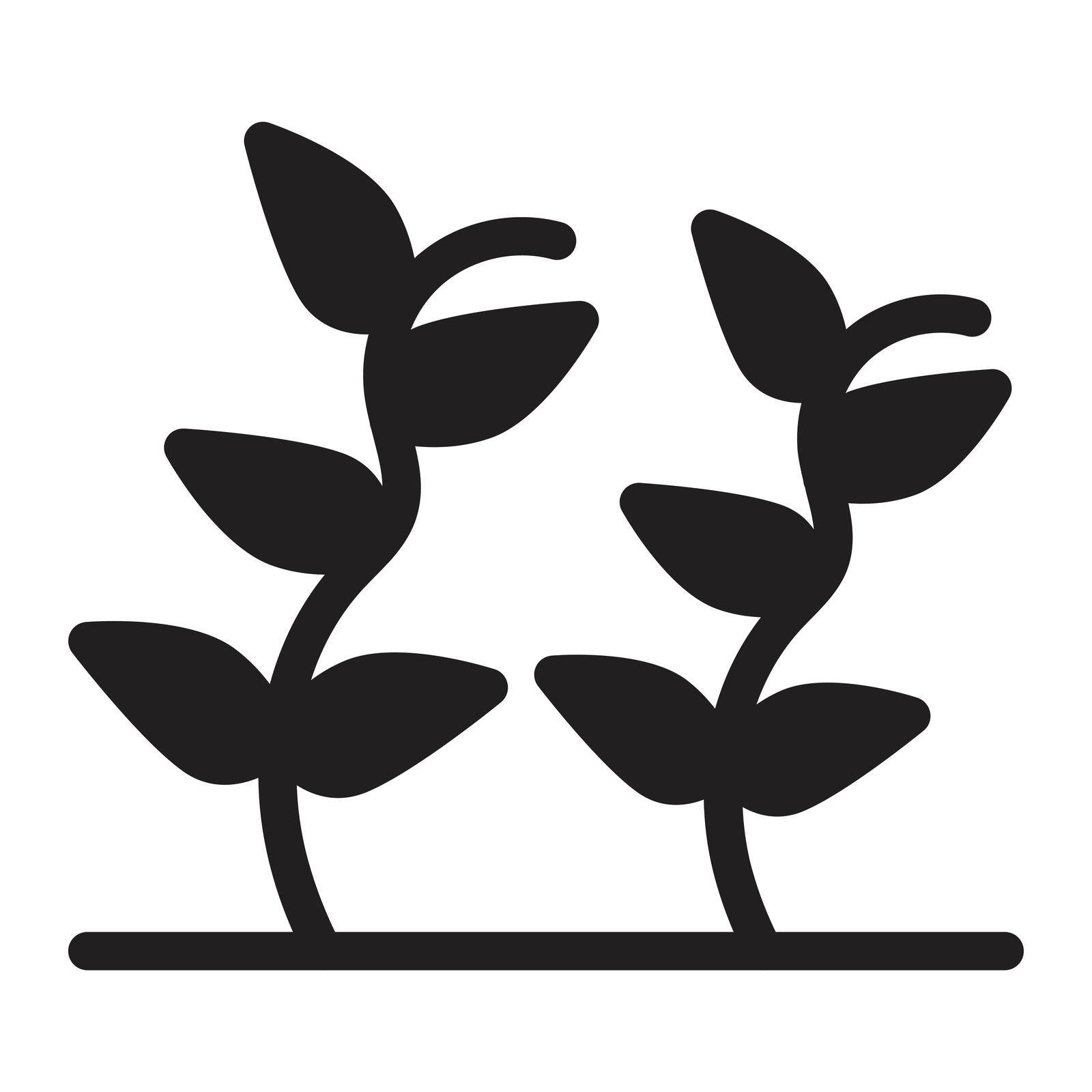 plant Vector illustration on a transparent background. Premium quality symbols. Gyliph vector icon for concept and graphic design.