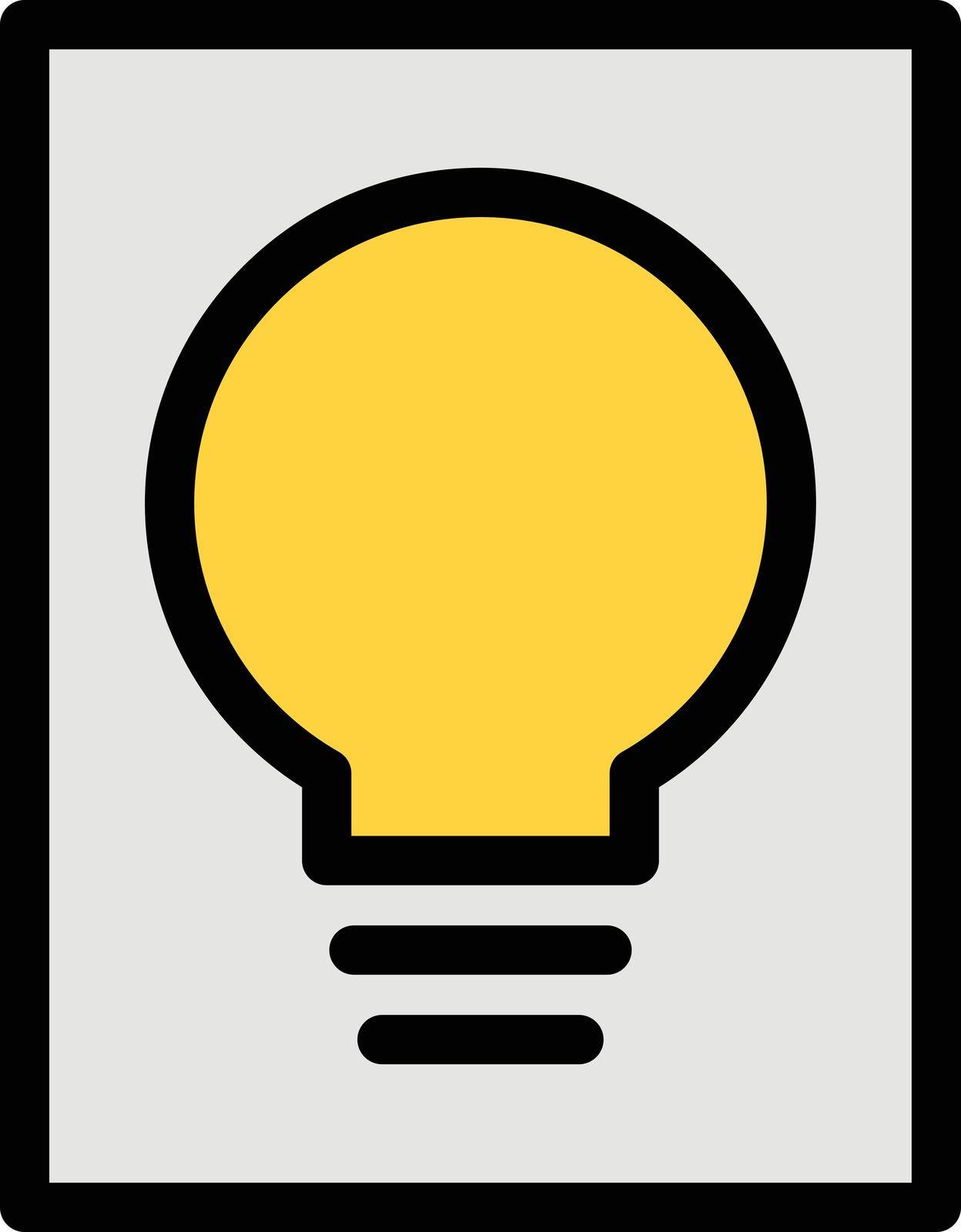 bulb vector colour line icon